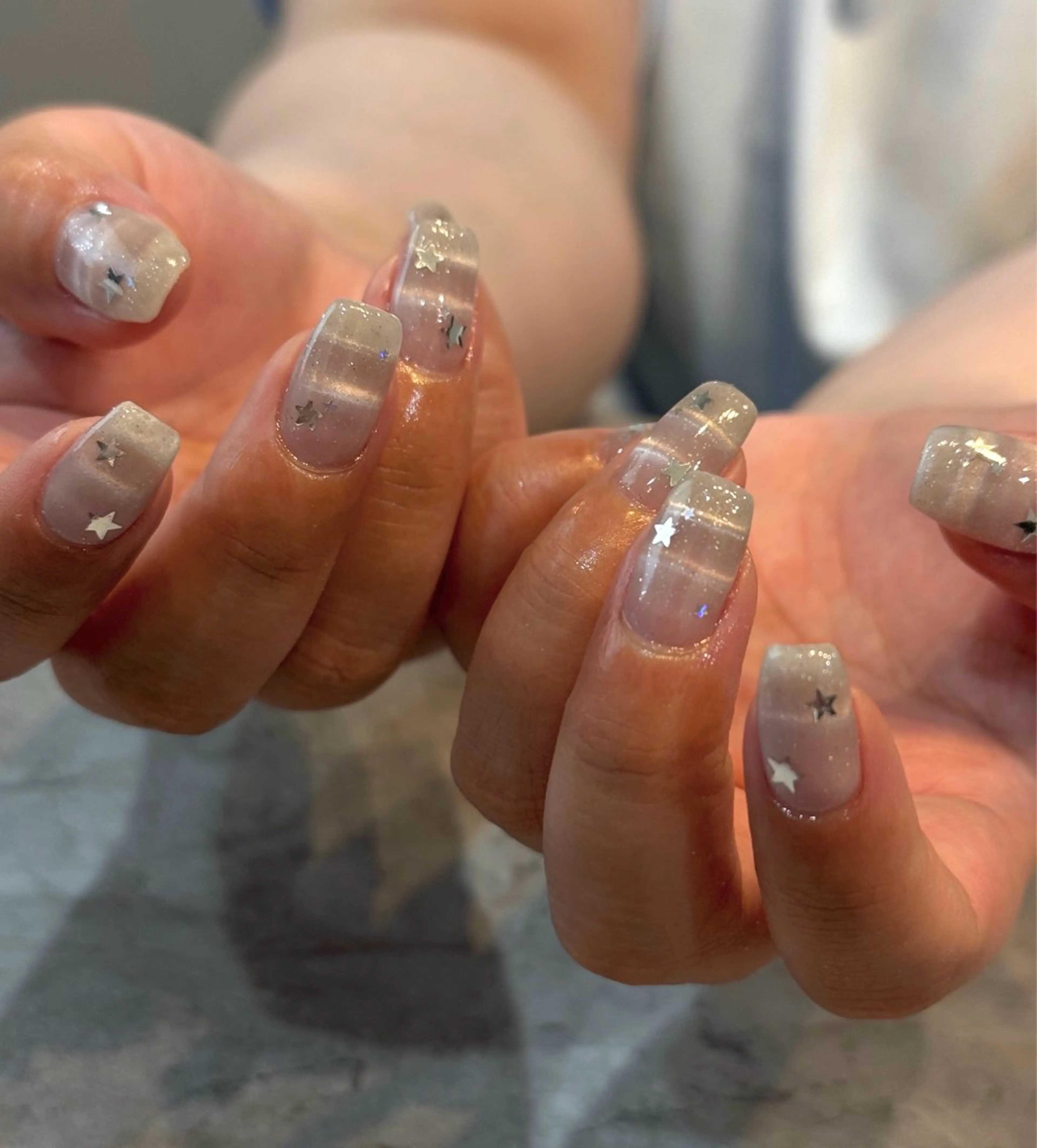 ネイル ボーダー ハンドネイル Blé nailのネイルデザイン