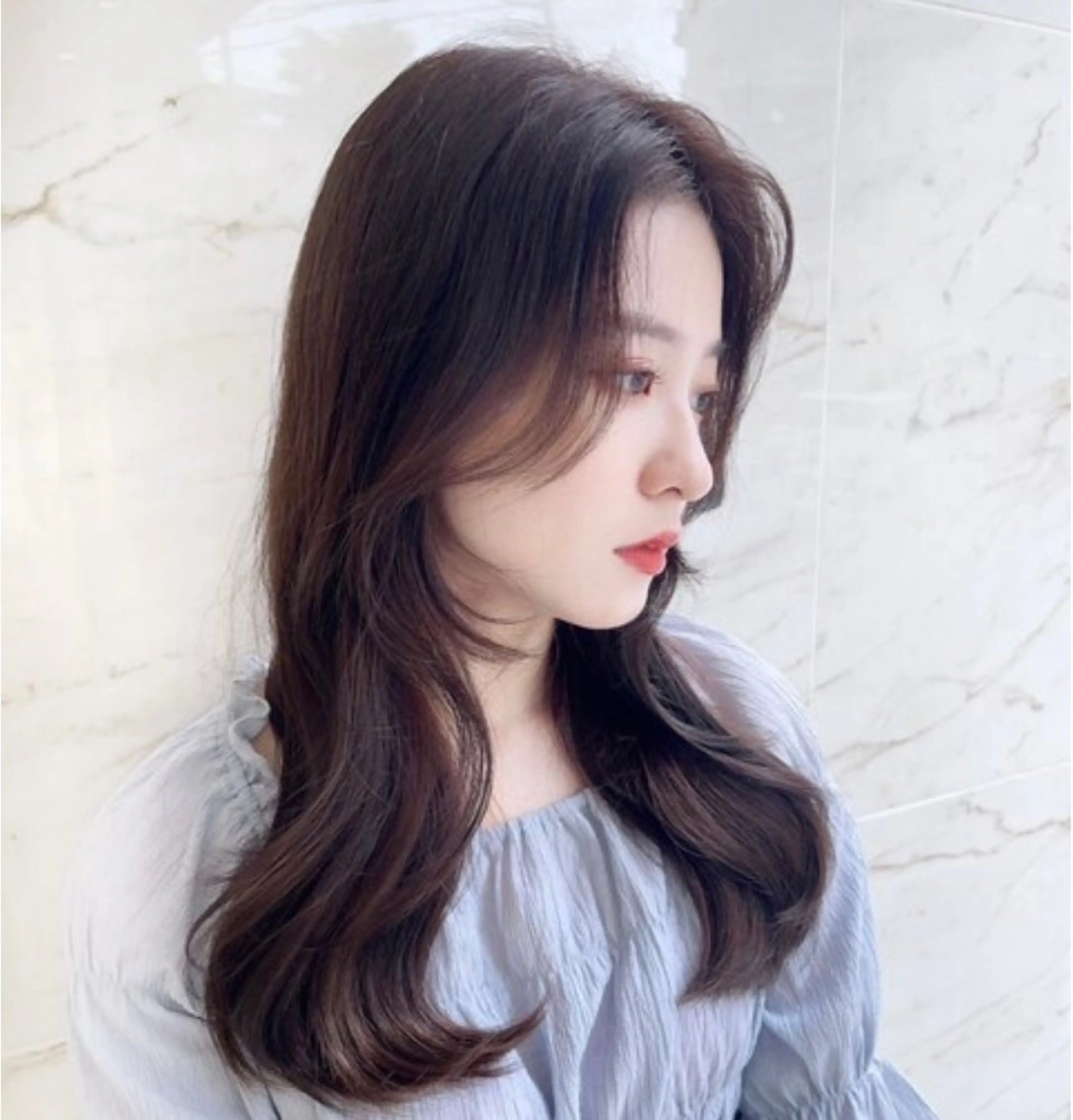 ロング 韓国風ヘア 梶 久菜乃のヘアスタイル