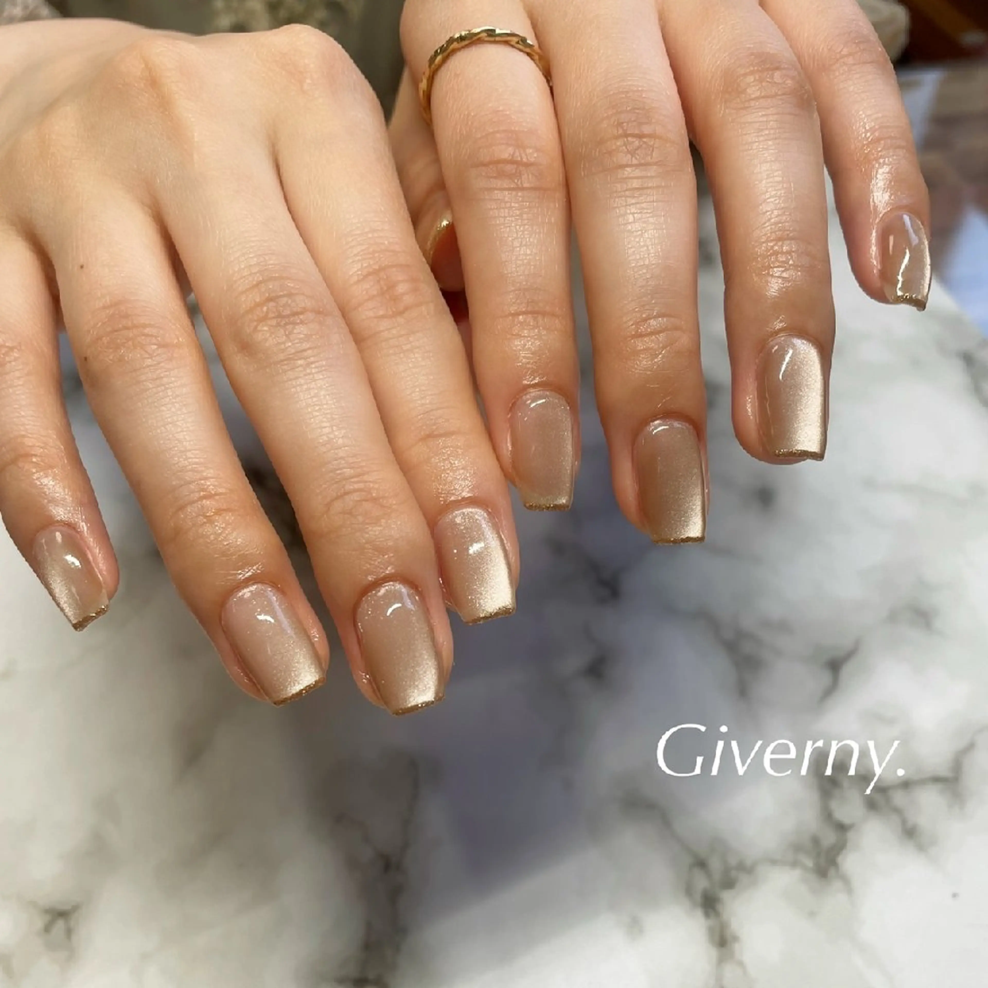 ネイル ラメ(グリッター) マグネットネイル ハンドネイル Giverny .のネイルデザイン