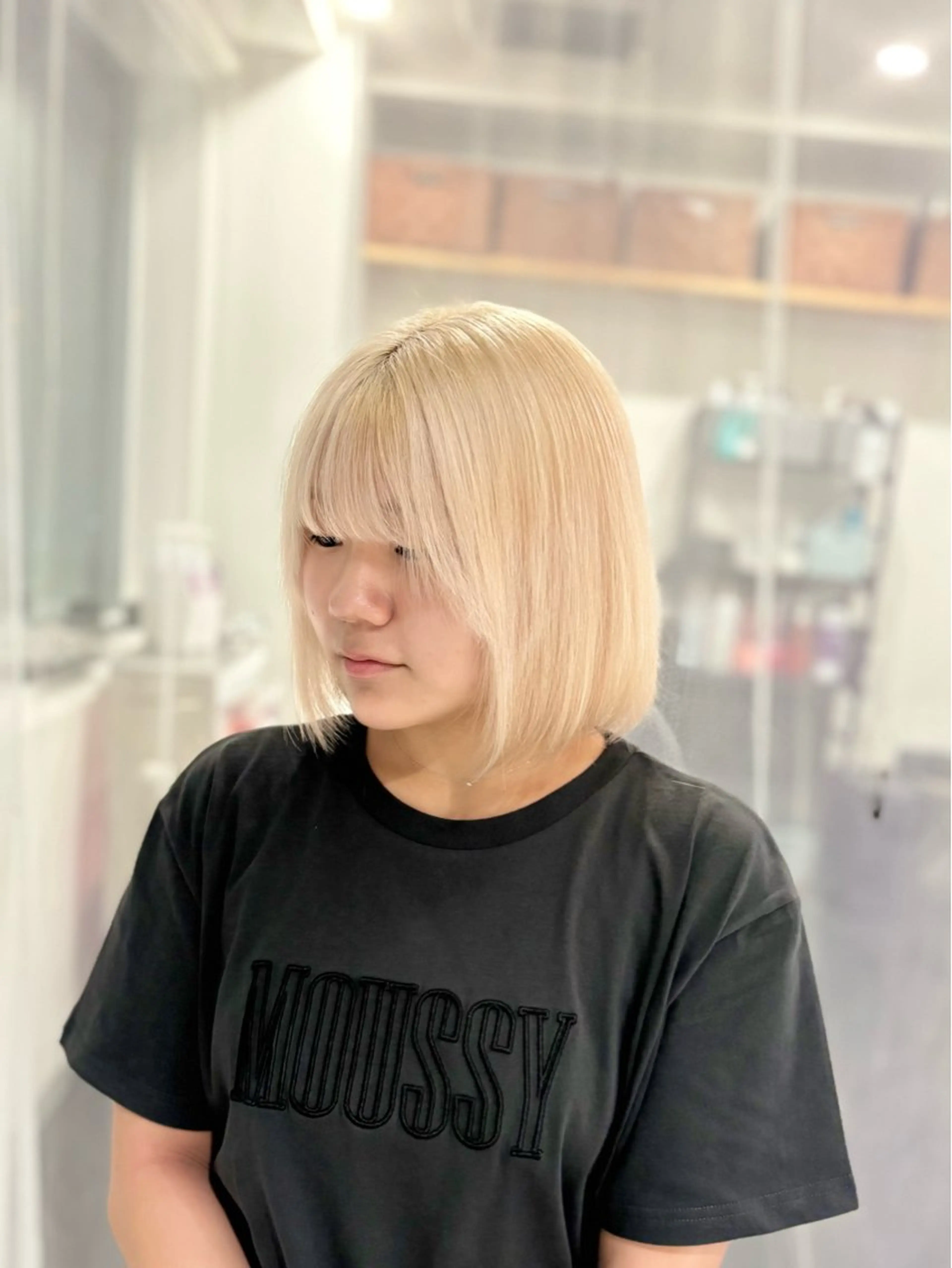 ミディアム カラー ヘアカラー トリートメント GaKu/ハイトーン /ブリーチ/レイヤーのヘアスタイル