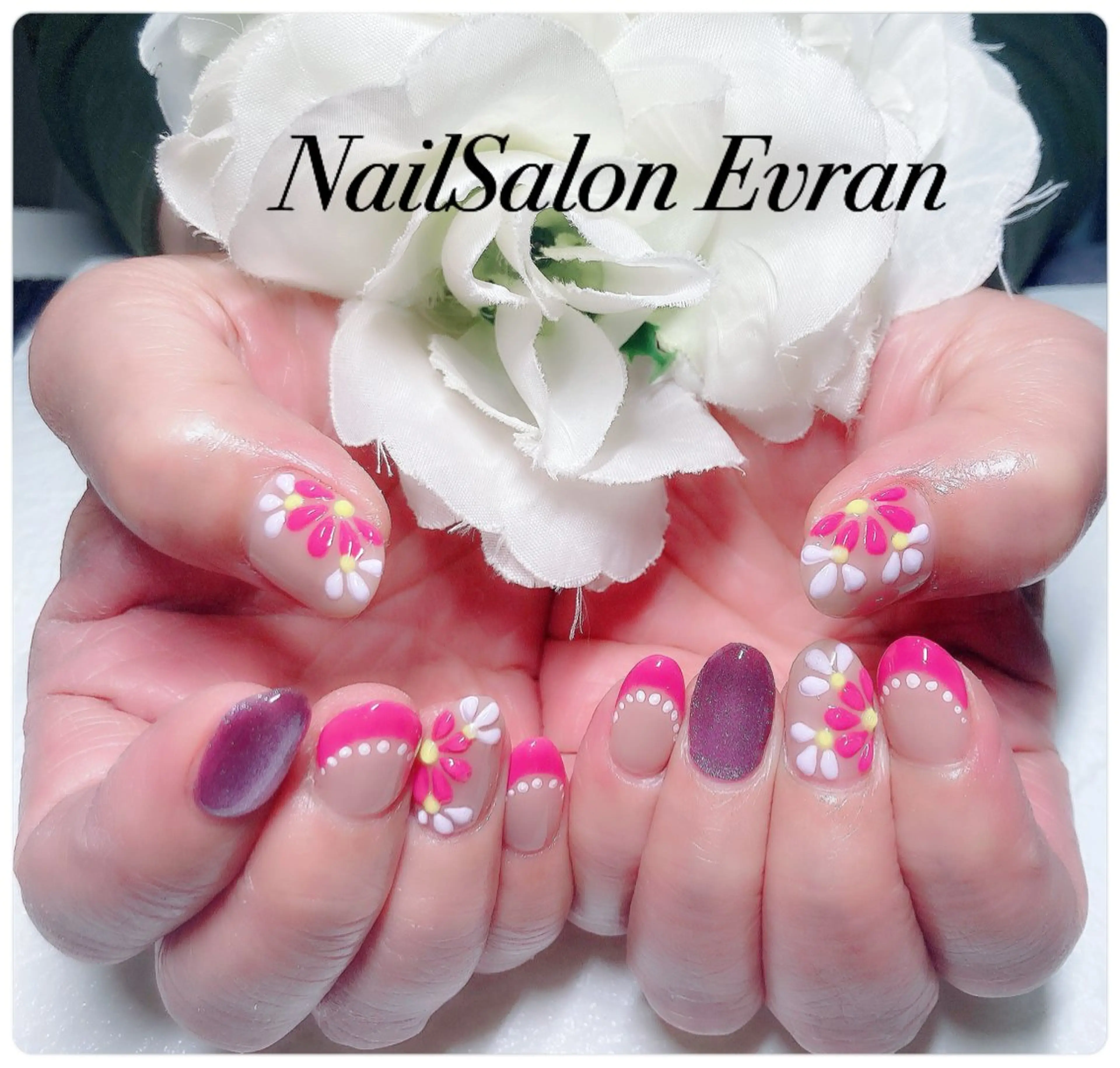 ネイル アートネイル ジェルネイル ワンカラーネイル シンプルネイル ハンドネイル Nail salon Evranのネイルデザイン