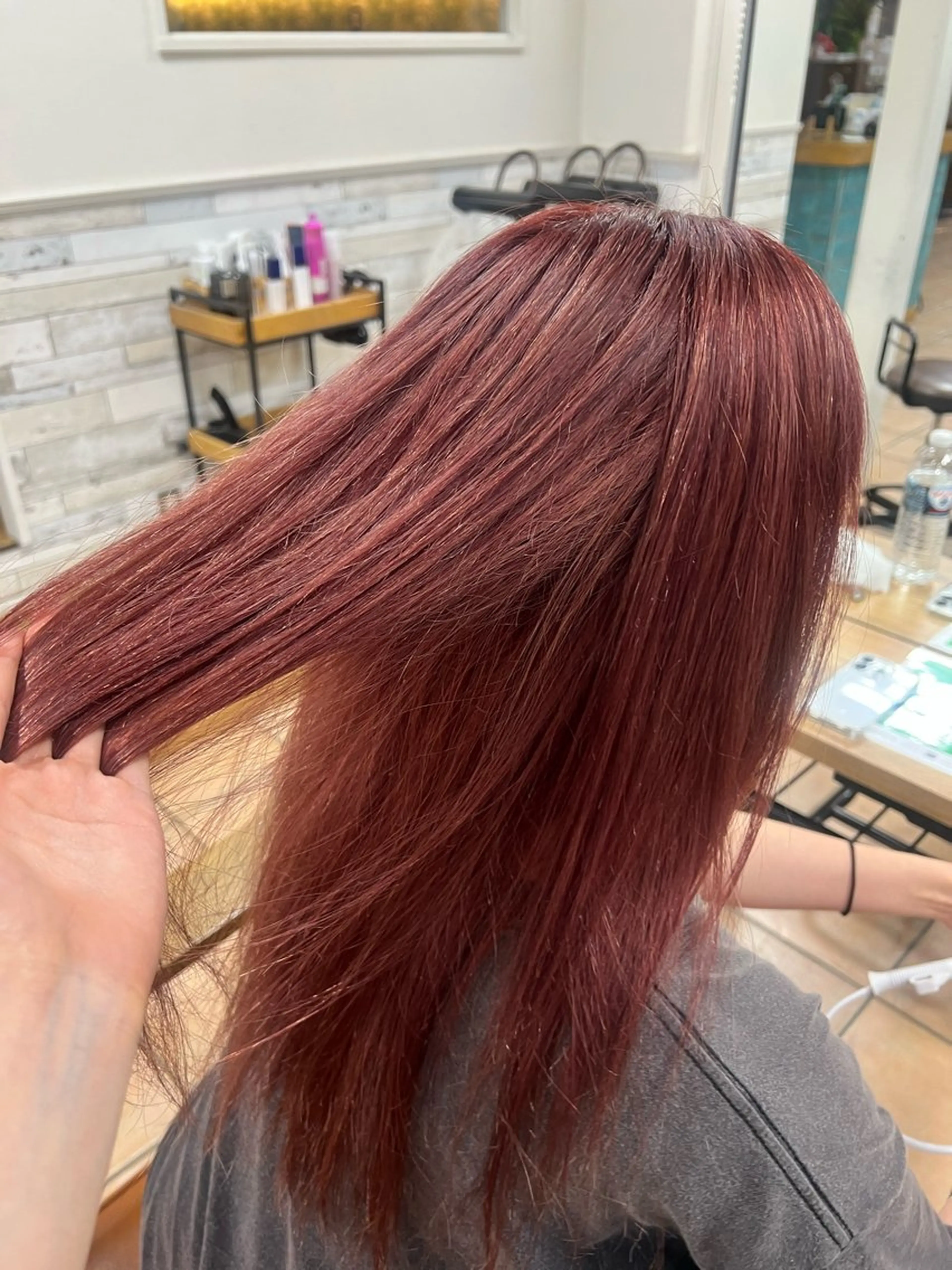 カラー レッドカラー 🌿‬カット無料🌿 モエ🌿‬のヘアスタイル