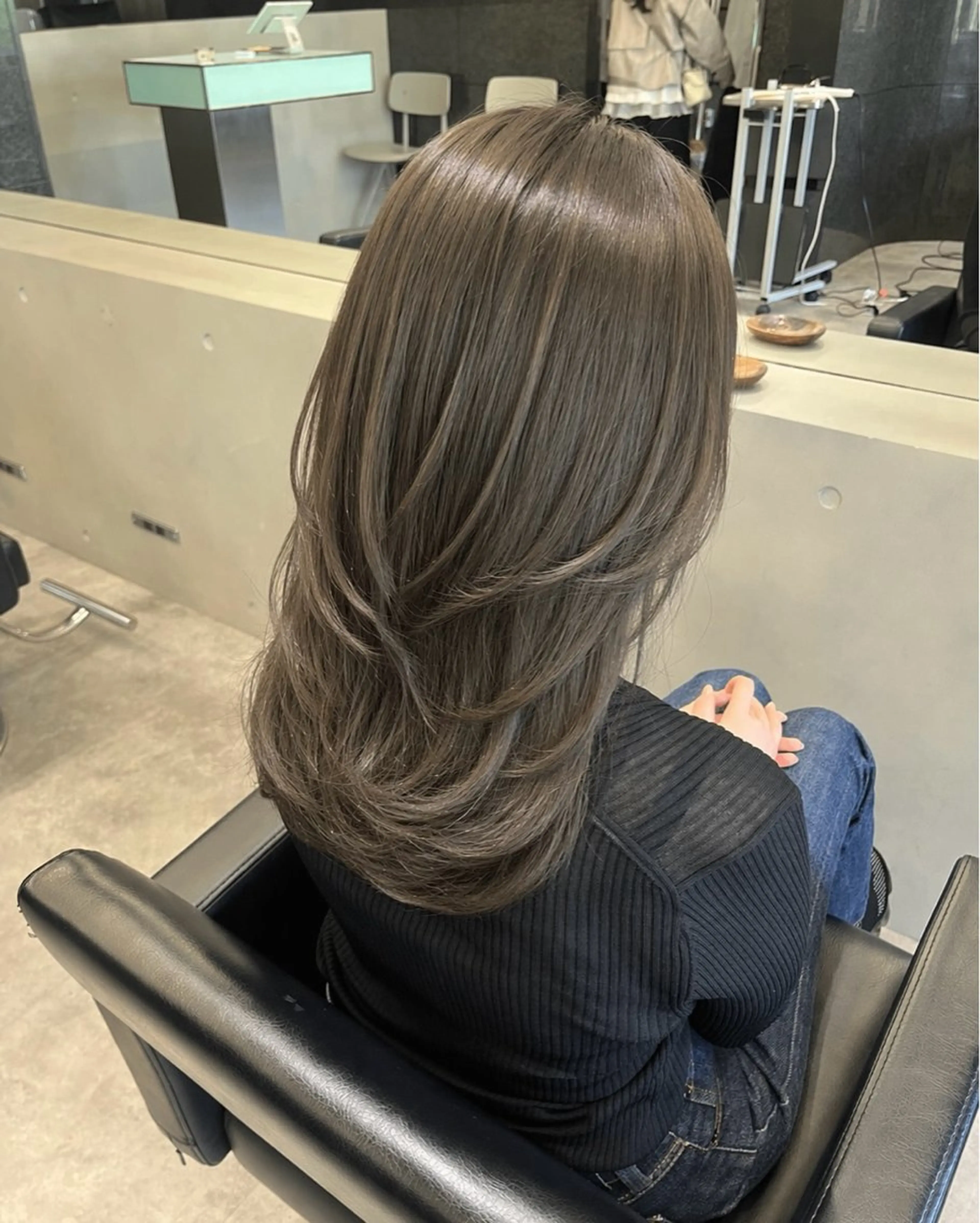 ミディアム レイヤーカット カット ヘアカラー トリートメント 艶カラー/レイヤー/ 似合せ/ Fureaのヘアスタイル