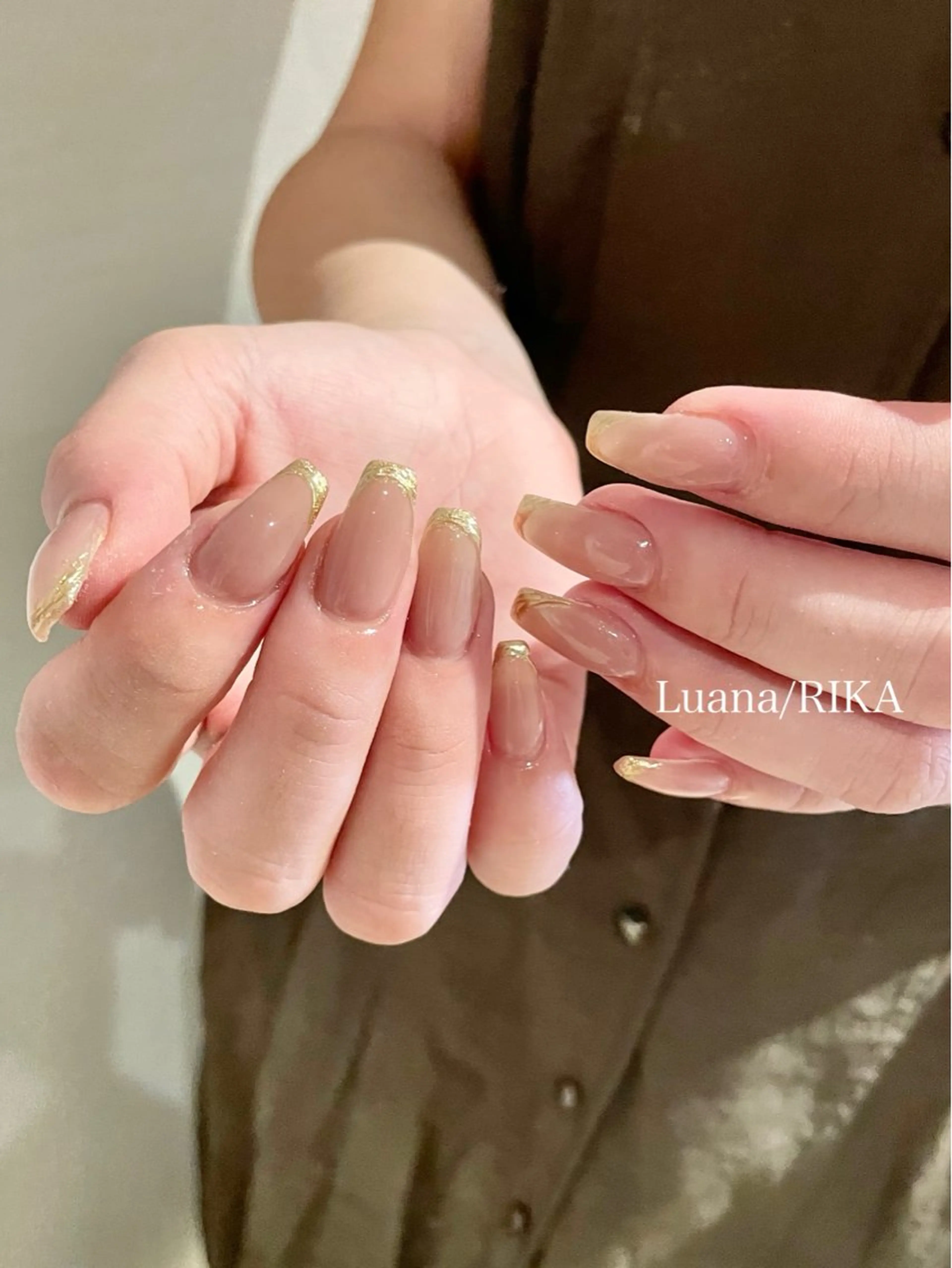 ネイル フレンチネイル ミラーネイル Nail Salon Luana Rikaのネイルデザイン