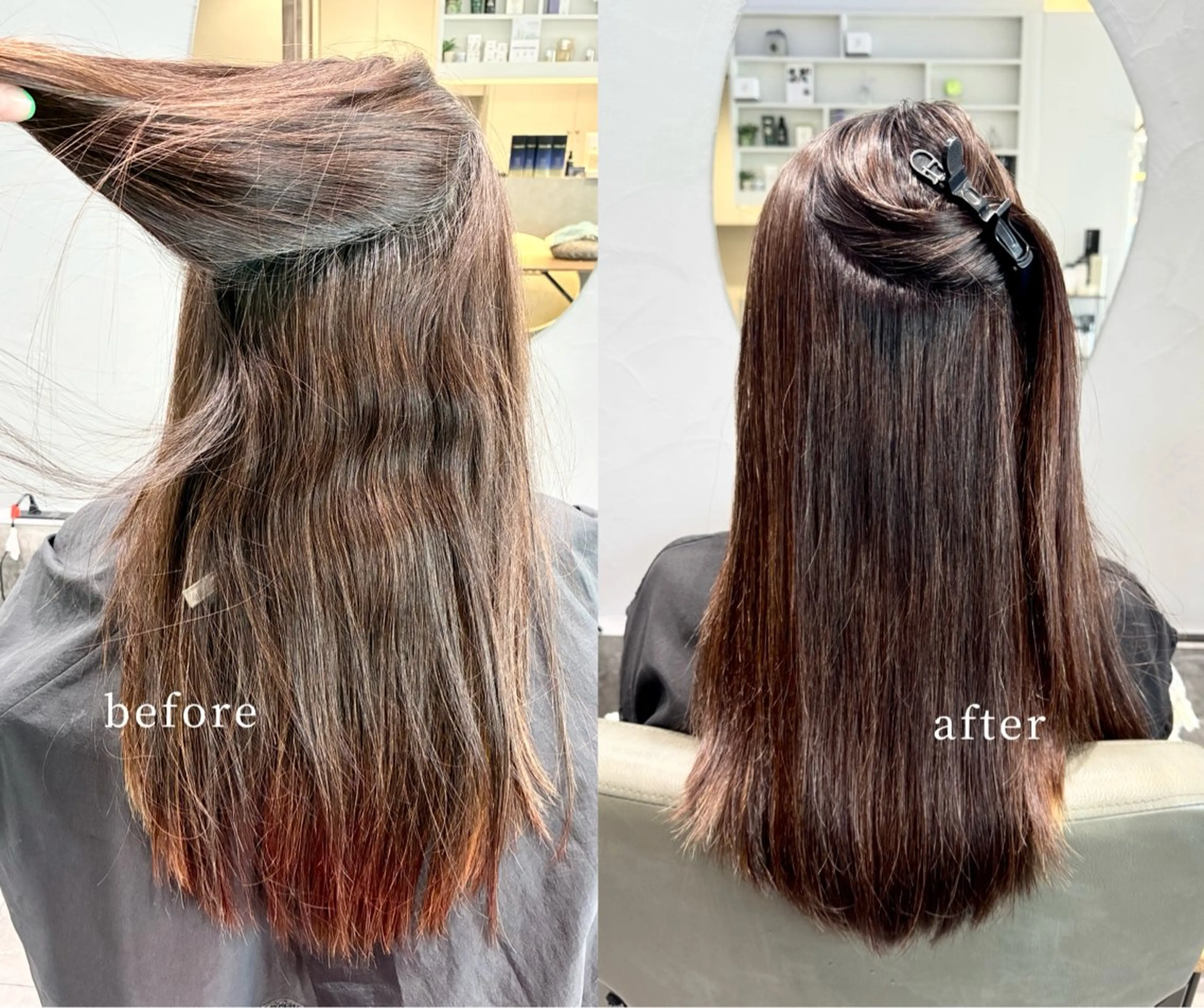 ロング カット 縮毛矯正 トリートメント 吉田 空 （POANA.）のヘアスタイル