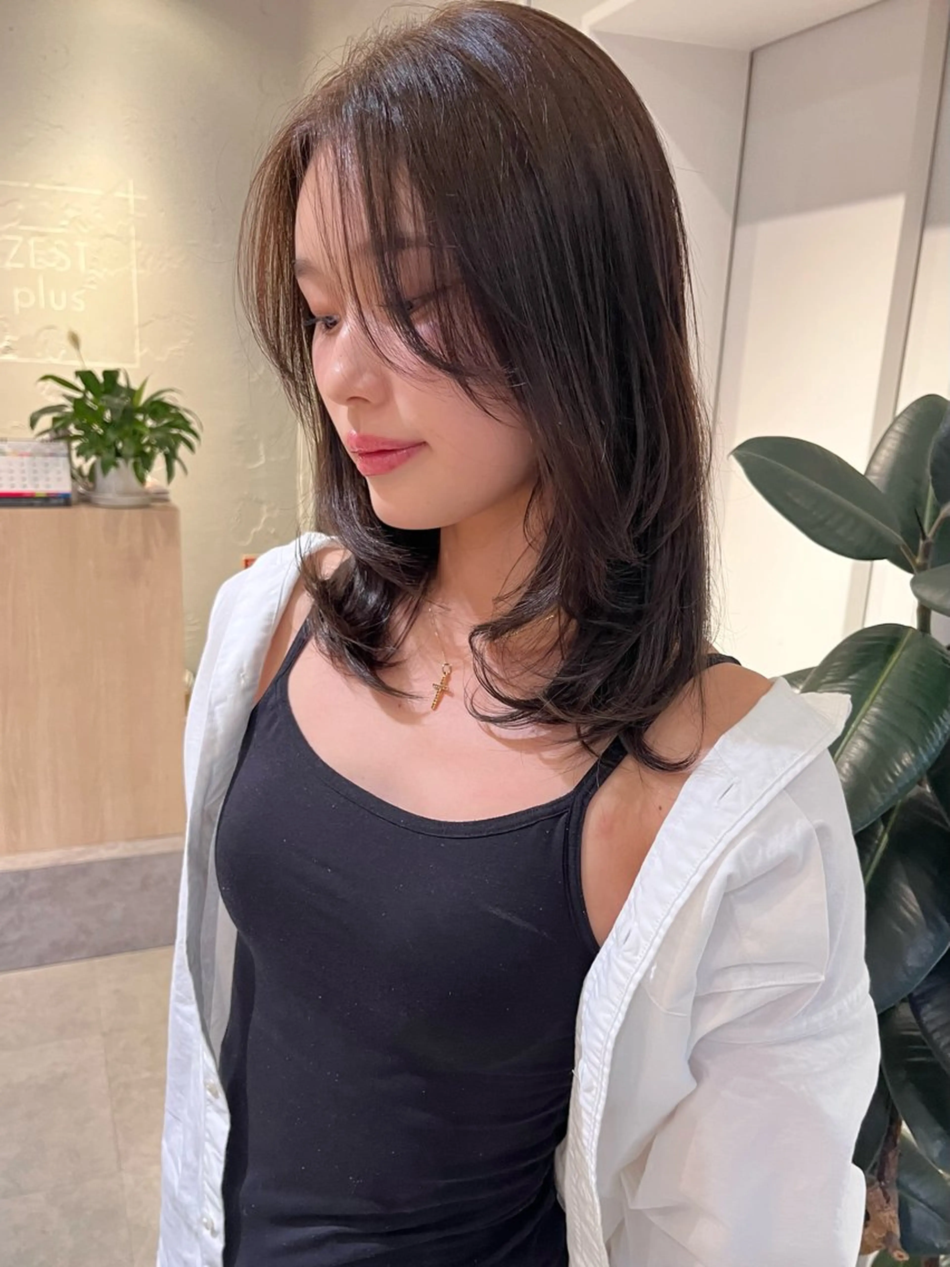 ミディアム カラー ヘアカラー トリートメント ｵﾀｸ美容師🛍/ 酸性ストレート/艶髪のヘアスタイル