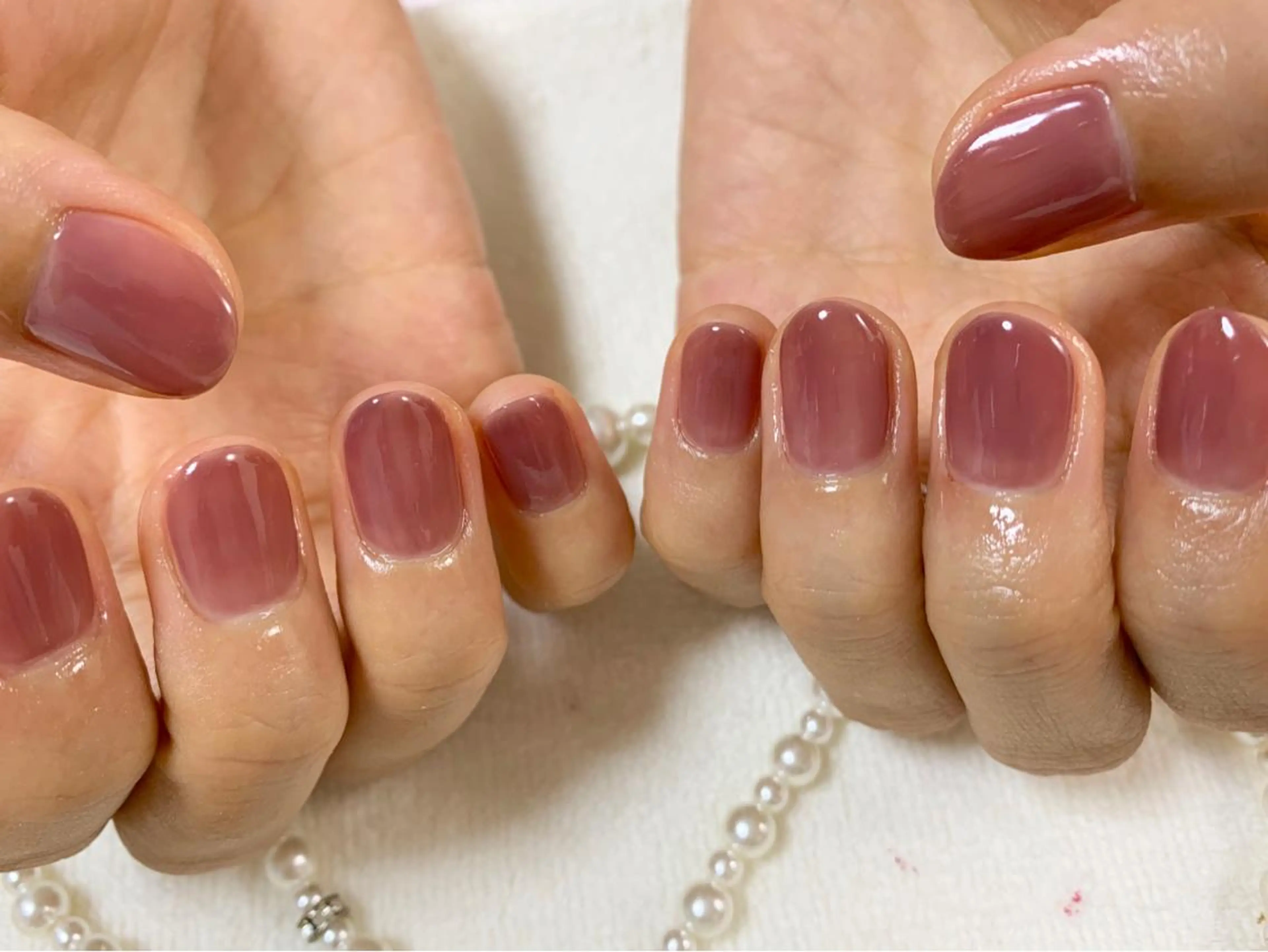 ネイル ワンカラーネイル 手塚 里奈のネイルデザイン