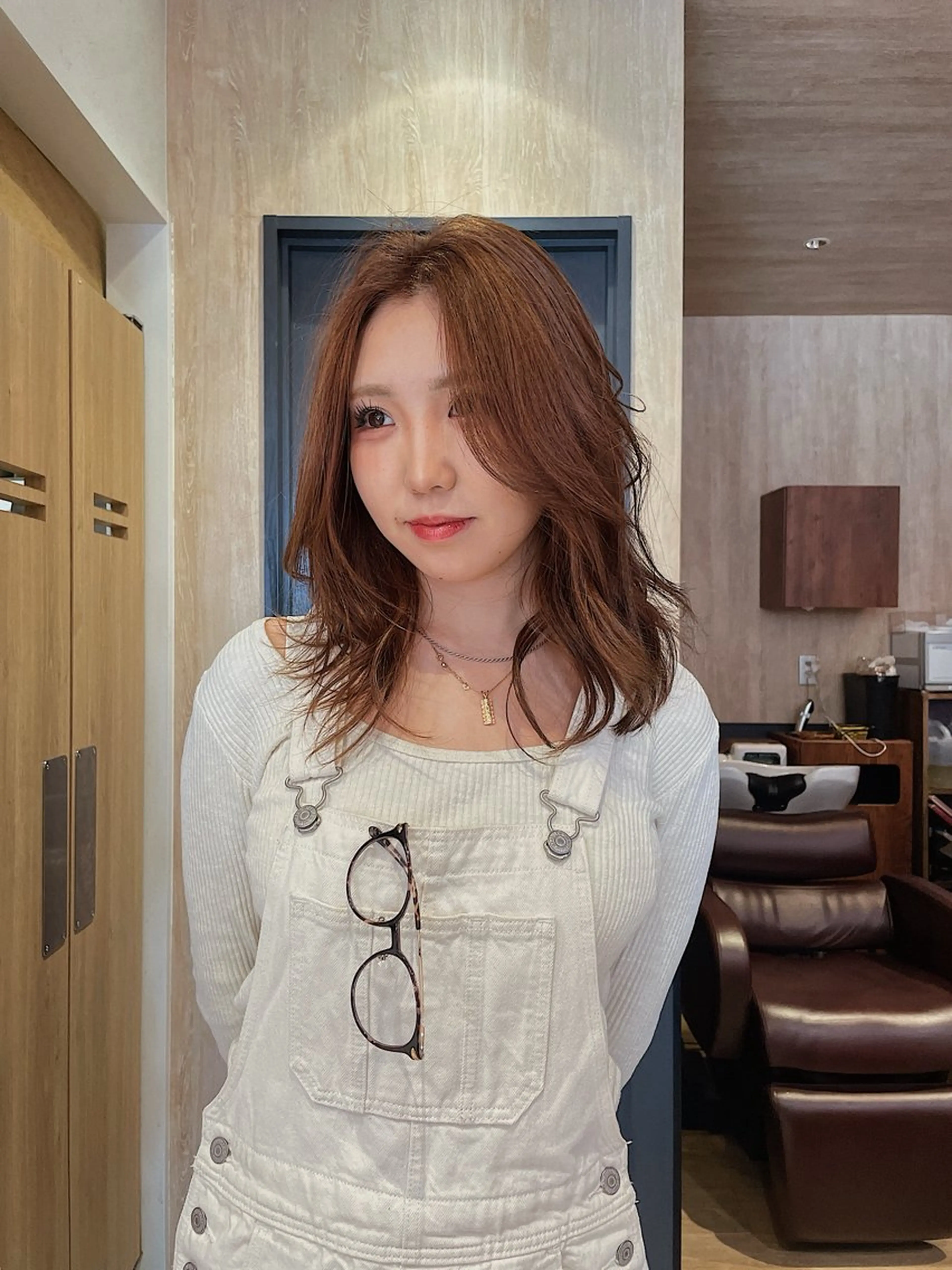 セミロング パーマ率No.1 ／𝑻𝑨𝑲𝑼のヘアスタイル