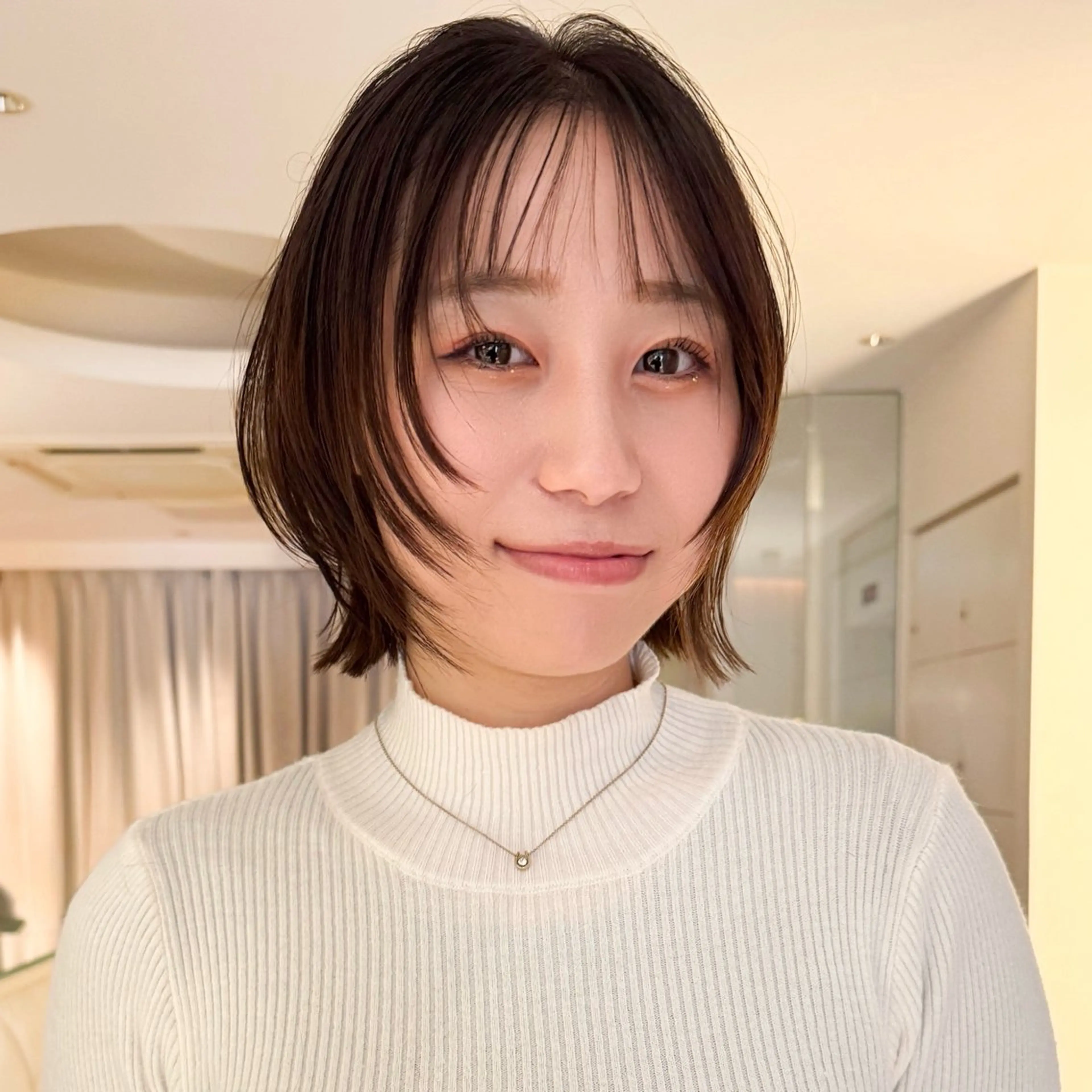 ショート ショートボブ ボブレイヤー ボブ レイヤーカット ショートヘア モデル募集/山田蓮/ レイヤーボブのヘアスタイル