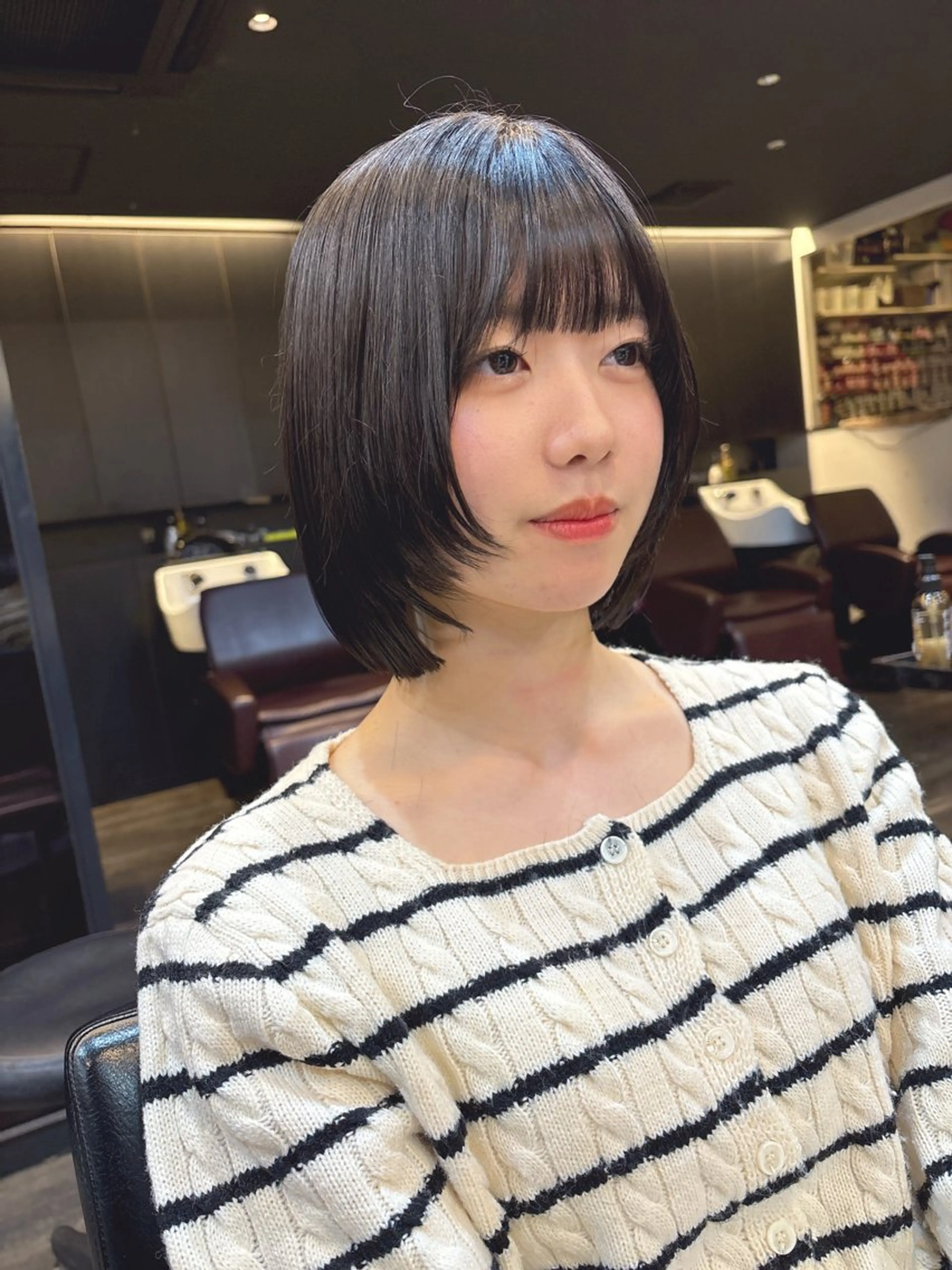 ショート ボブレイヤー ボブ レイヤーカット カット 人気サロン縮毛矯正 ボブカットカラーのヘアスタイル