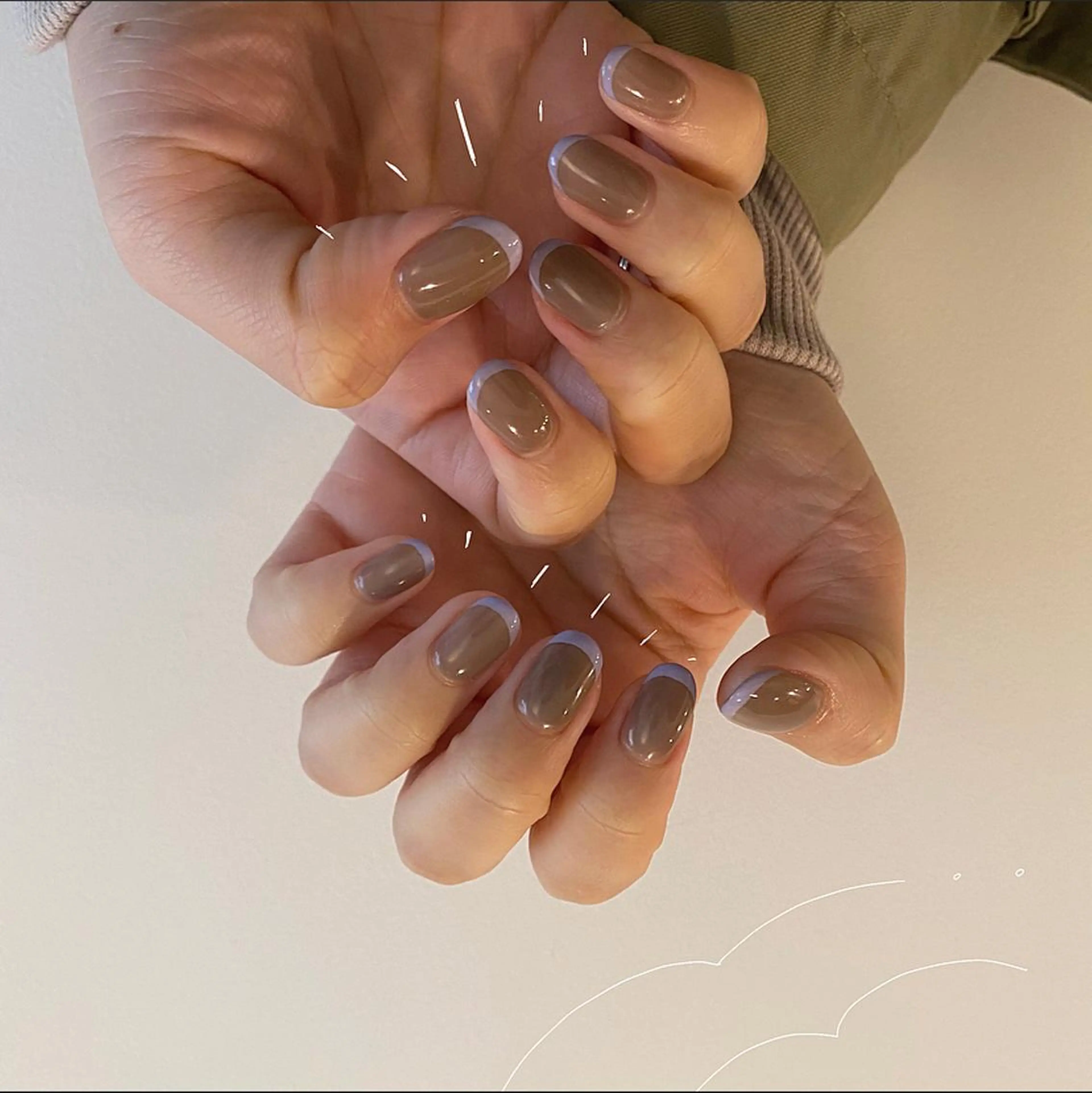 ネイル フレンチネイル ワンカラーネイル ハンドネイル &. momoのネイルデザイン