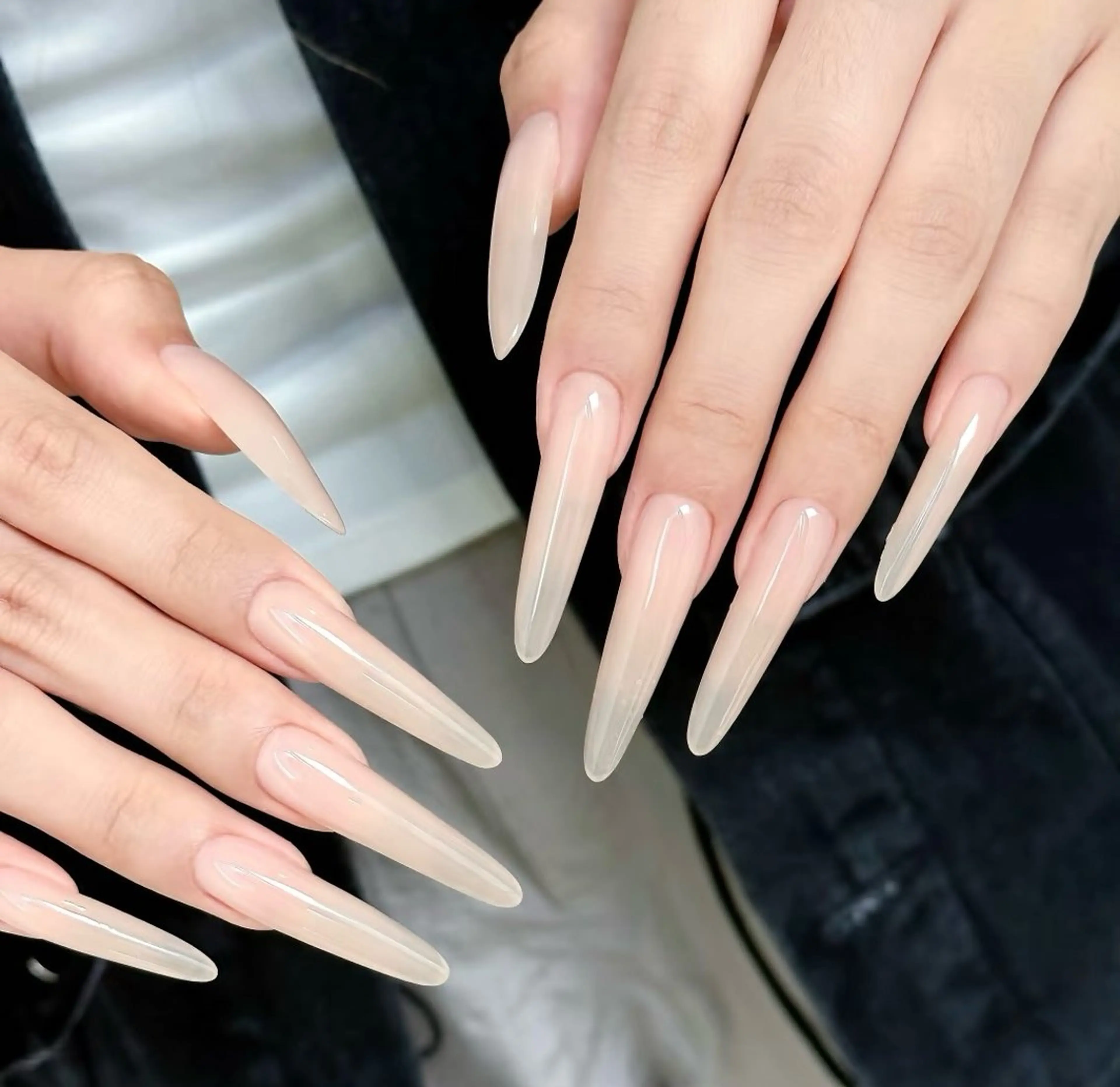 ネイル オーロラネイル フラワーネイル フットネイル フレンチネイル ジェルネイル ハンドネイル 長さだし専門 ありさのネイルデザイン