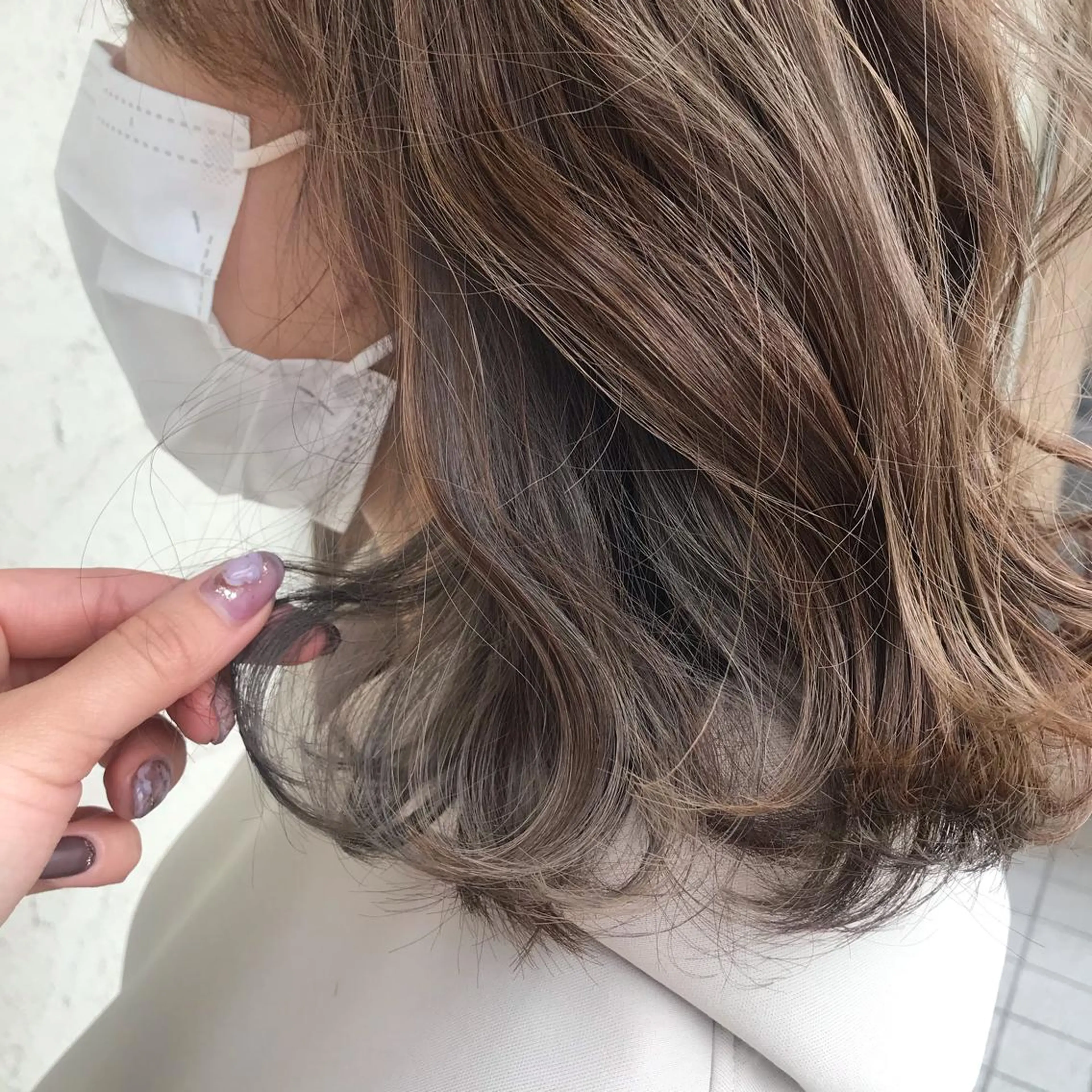 セミロング カラー カット ヘアカラー トリートメント 透明感韓国ヘア♡ みつきのヘアスタイル