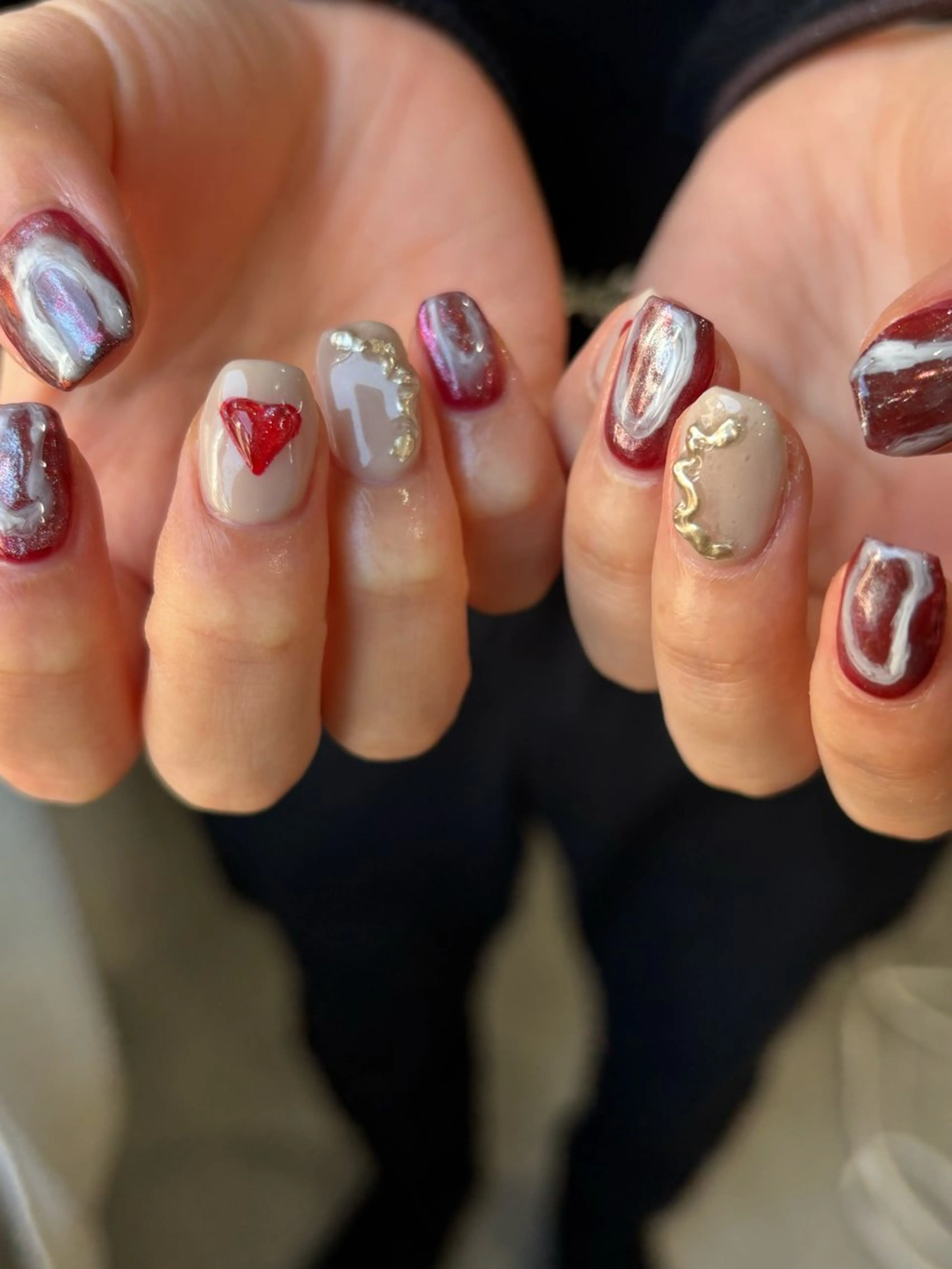 ネイル バレンタイン ogura maoのネイルデザイン