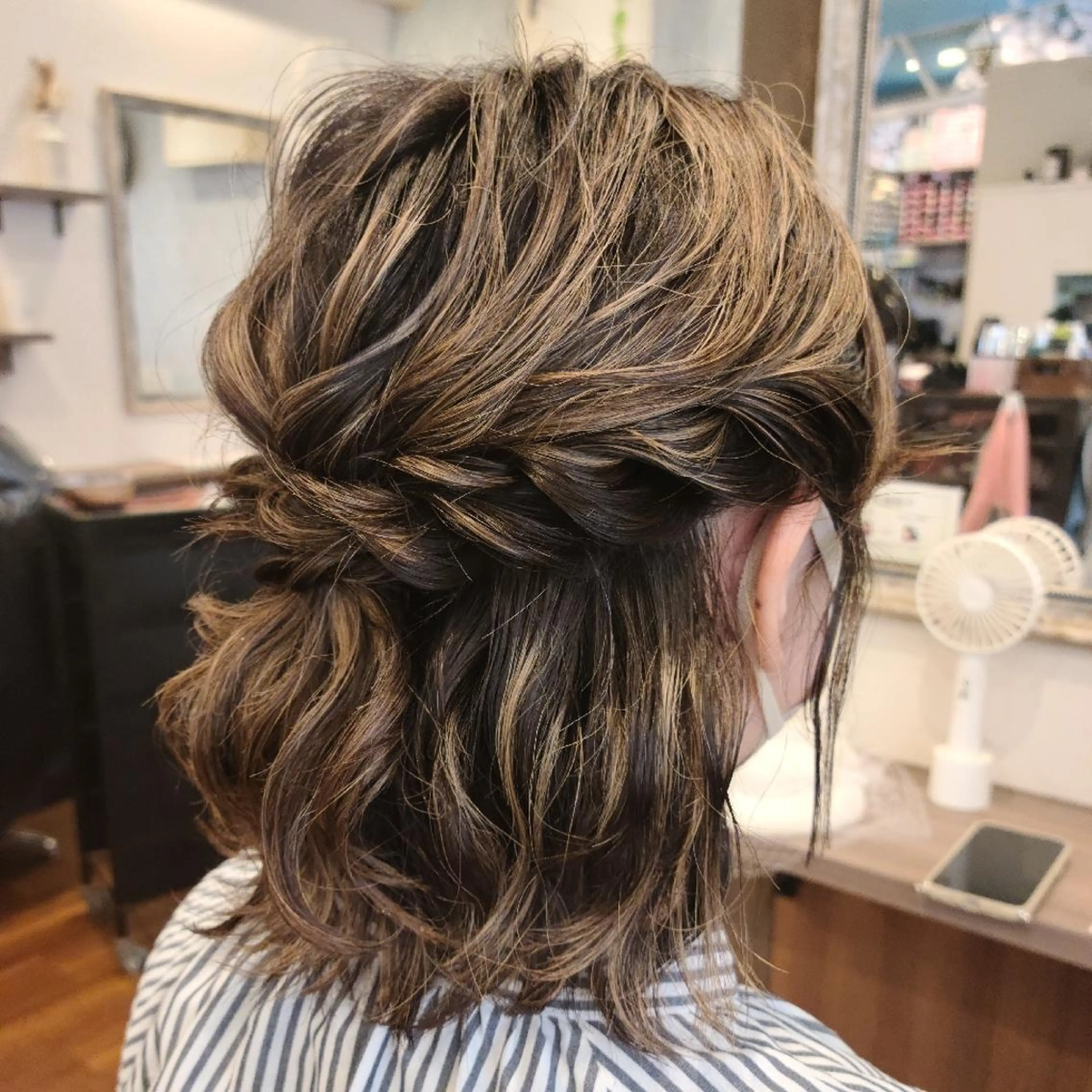 ヘアアレンジ ハーフアップ 赤松 摩美のヘアスタイル