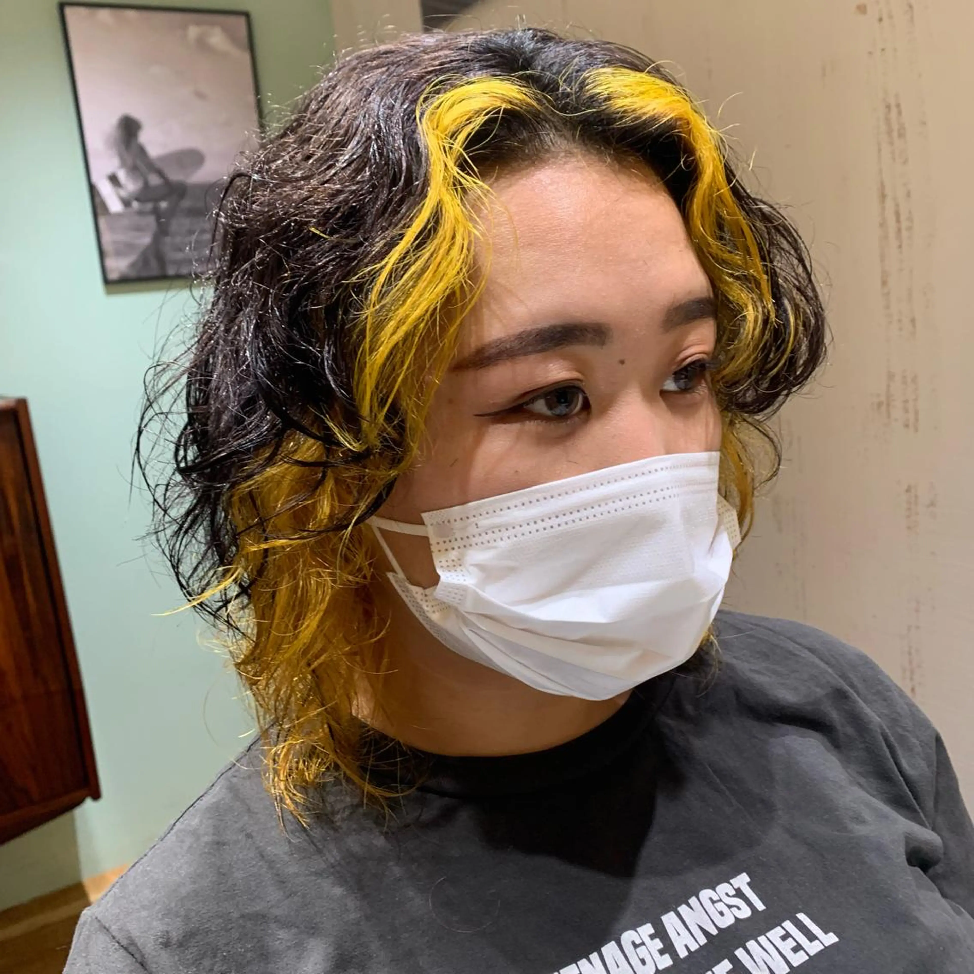 ミディアム カラー ミディアムパーマ ウルフカット 【ロングウルフカット 姫カット】伊藤裕哉のヘアスタイル