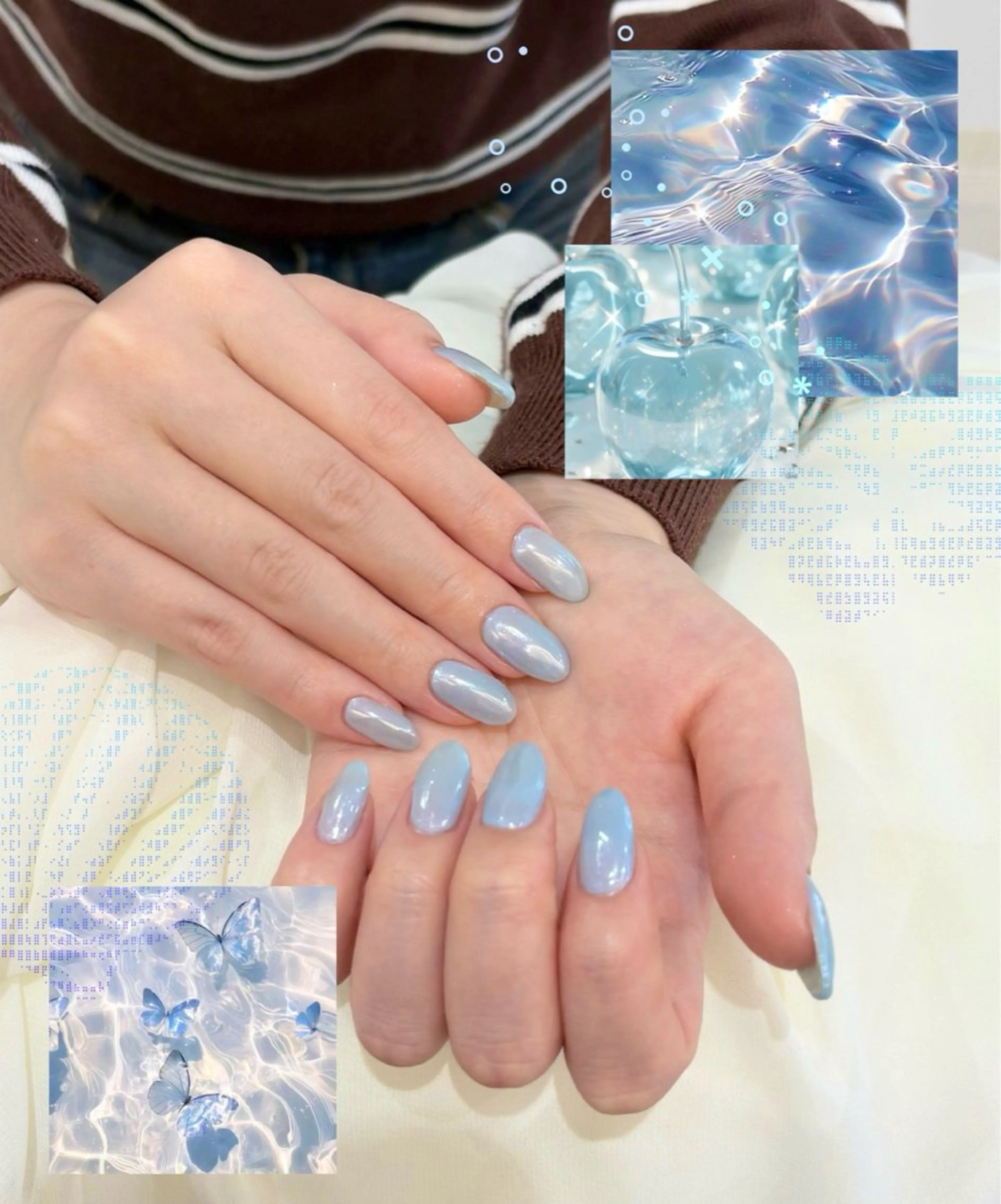 ネイル ミラーネイル ワンカラーネイル ハンドネイル h.ours_ shizukuのネイルデザイン