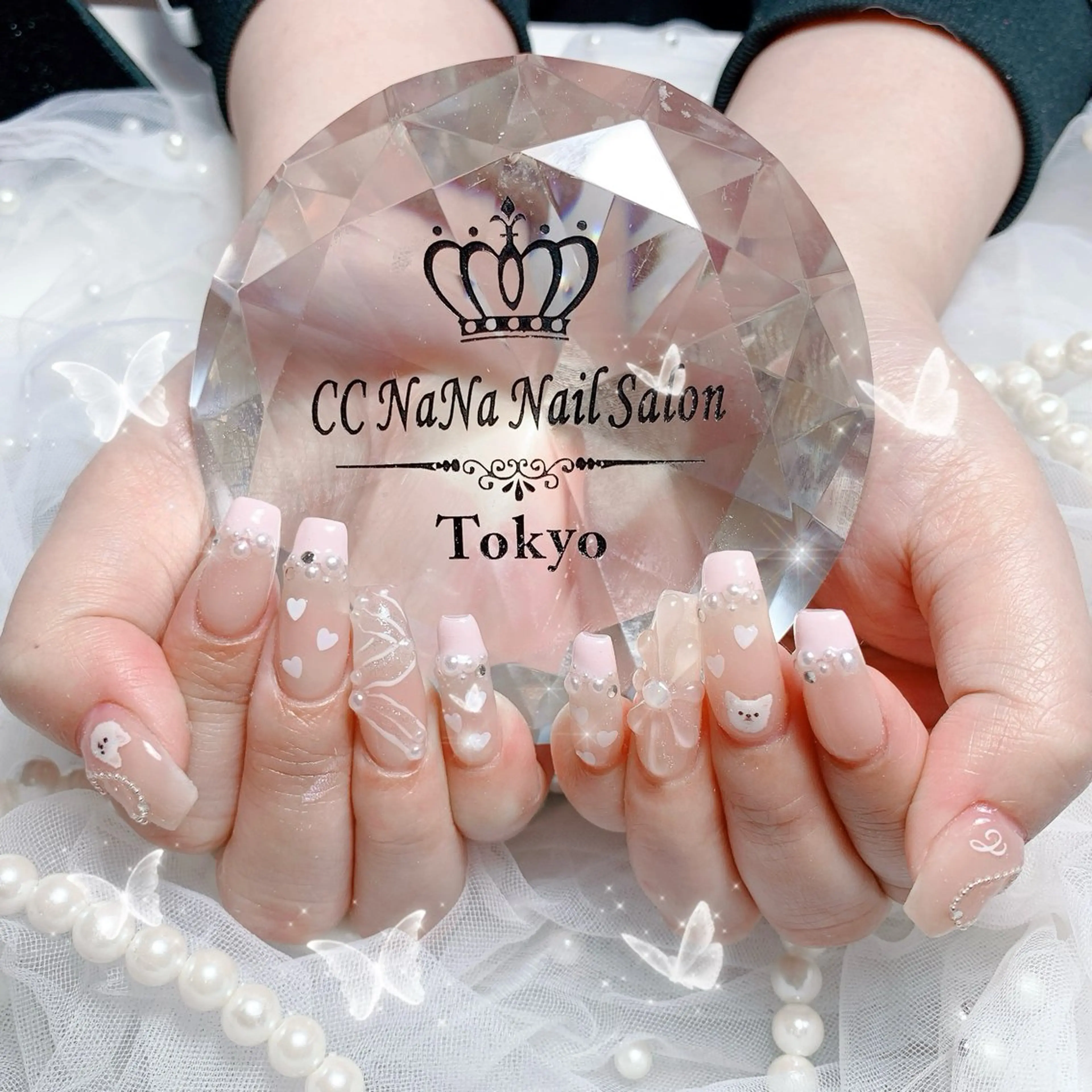 ネイル アートネイル チークネイル フラッシュネイル ジェルネイル グラデーション ハンドネイル 💎CC・NaNa 韓国風ネイル🌙Cのネイルデザイン