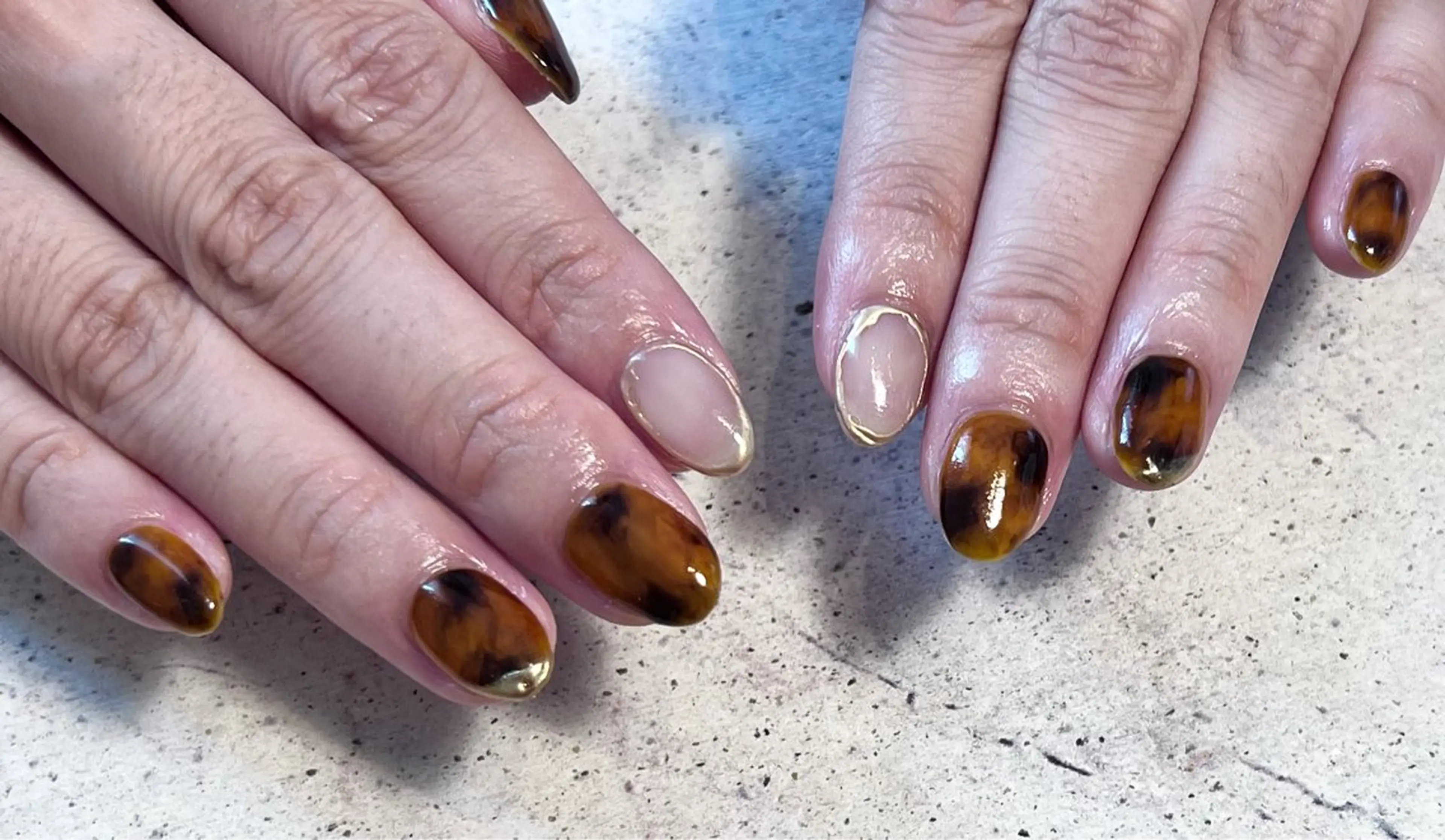 ネイル べっ甲ネイル charmant nailのネイルデザイン