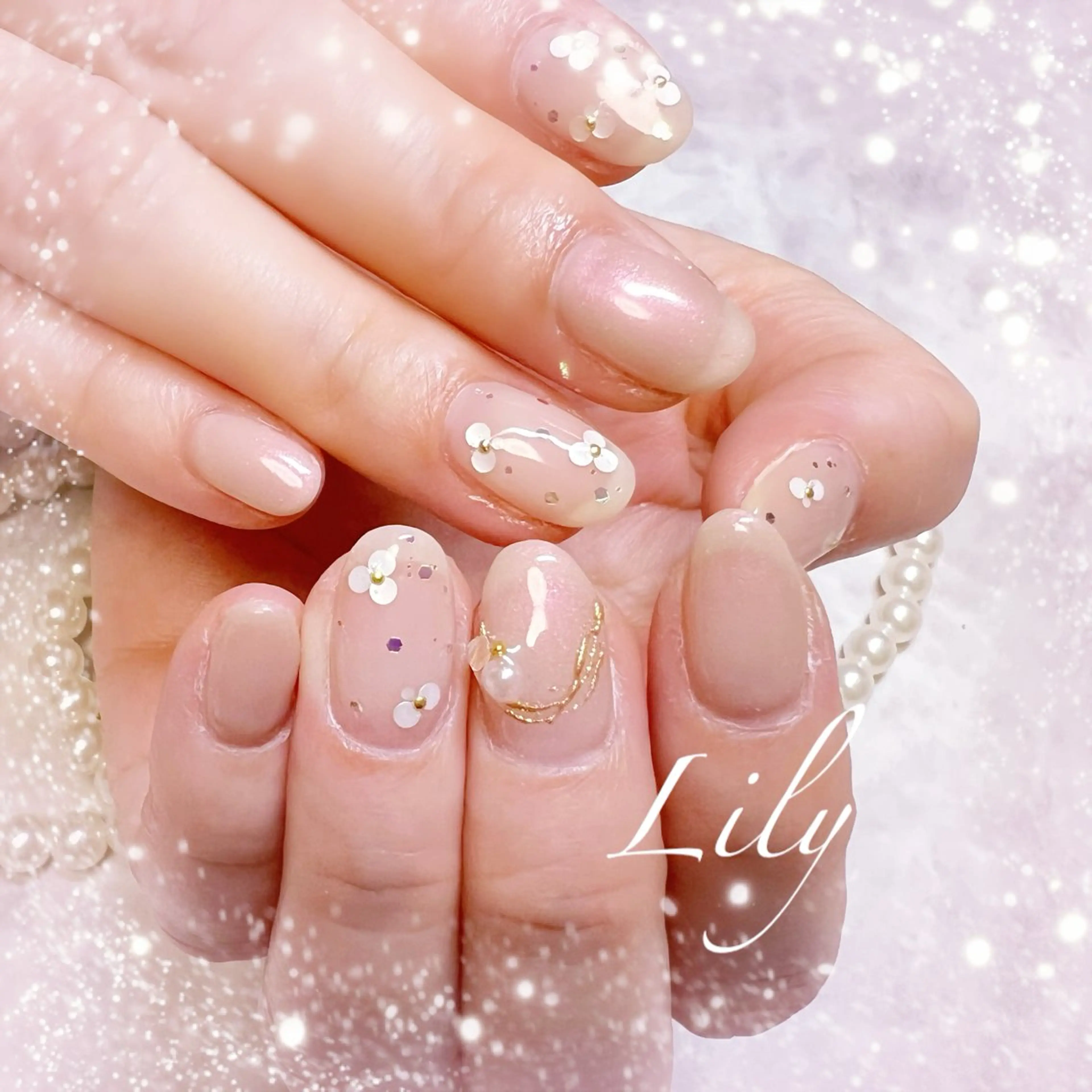 ネイル ハンドネイル Lily*nail 🌻Mii🌻のネイルデザイン