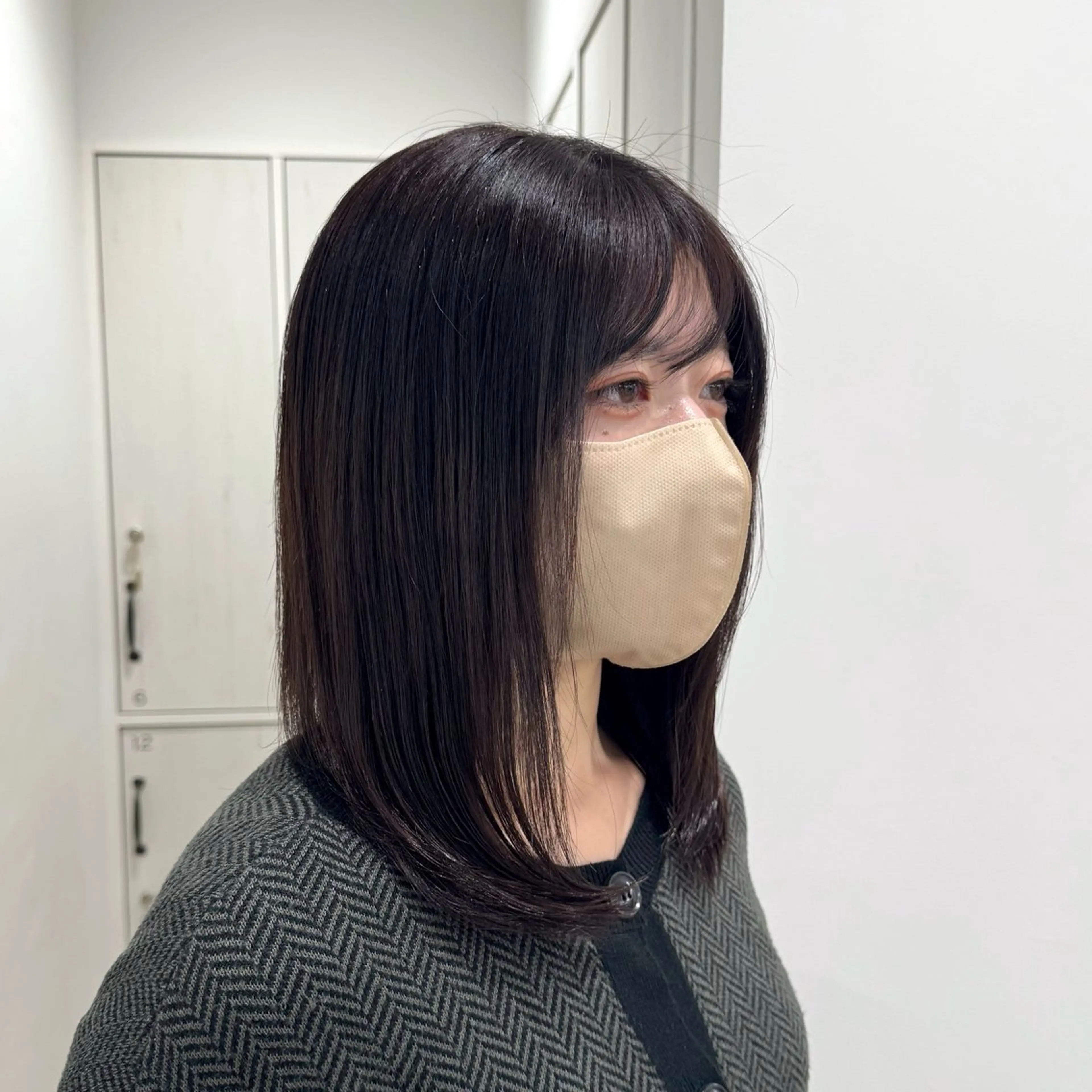 ミディアム カラー ヘアカラー トリートメント ‎‎りな‪🪽カット /艶髪･透明感カラーのヘアスタイル