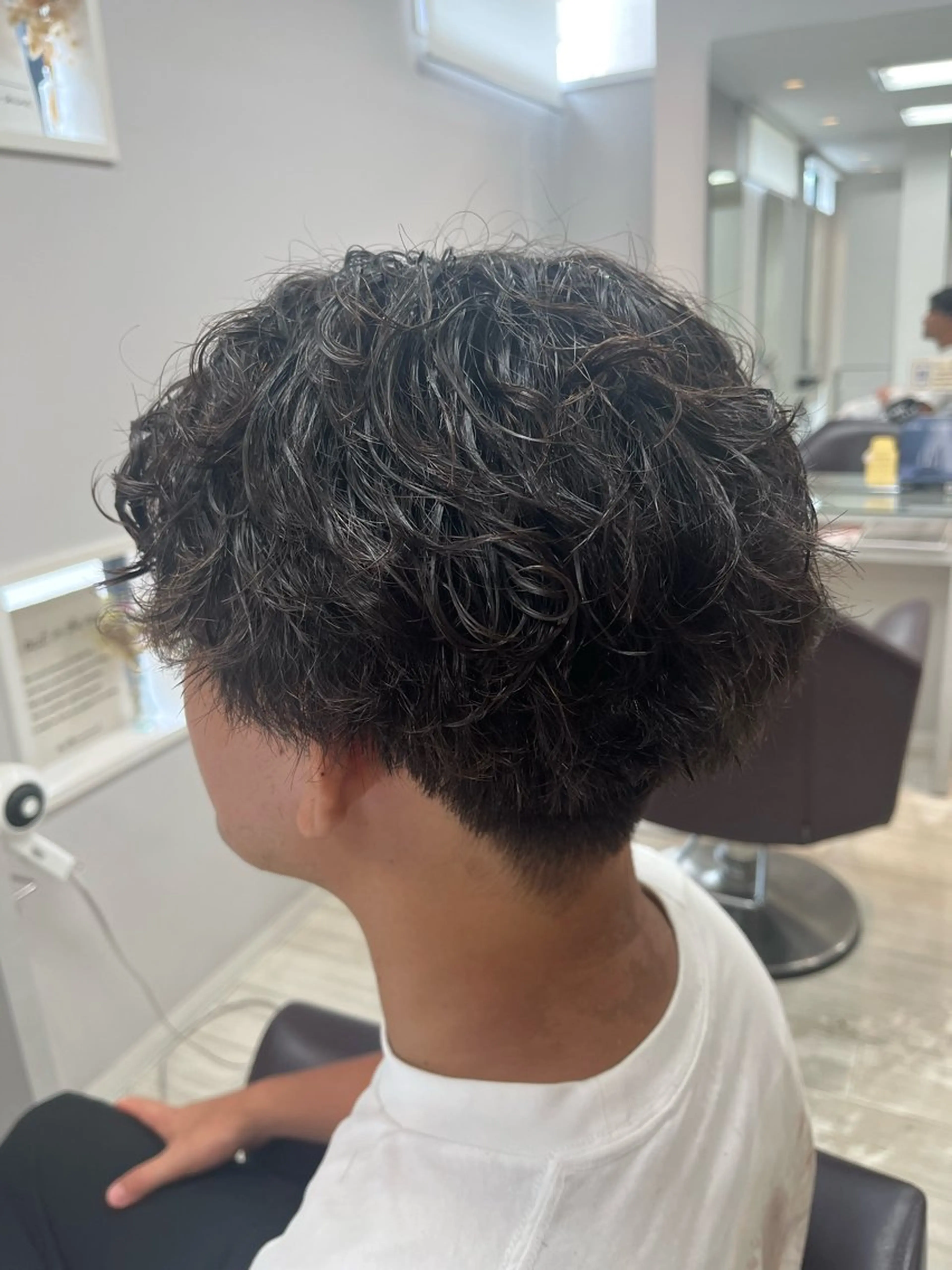 ショート パーマ メンズ 奥野 理香子のヘアスタイル