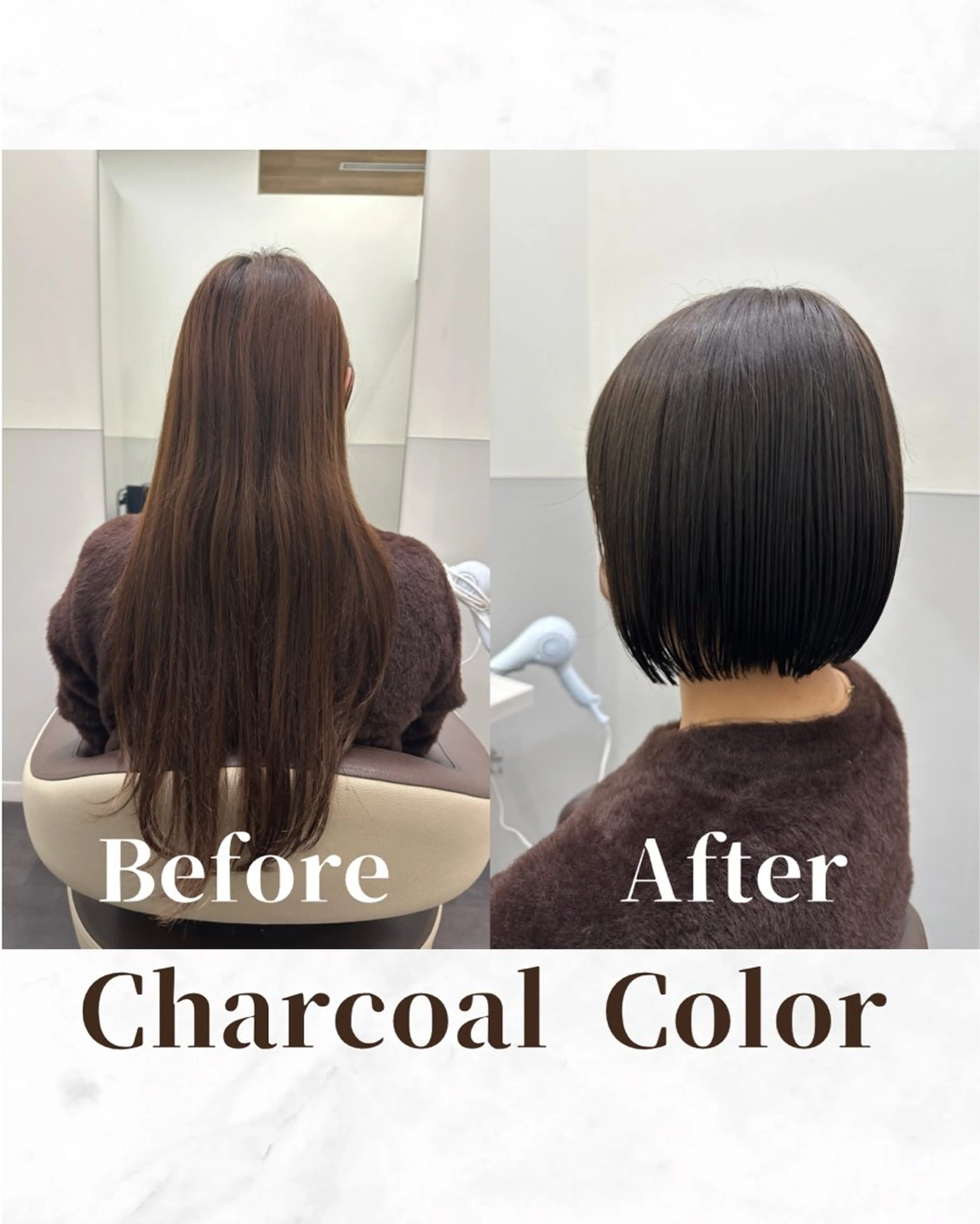 ミディアム カラー ブラウンカラー ボブ カット ヘアカラー トリートメント 【美髪矯正 /髪質改善】RINのヘアスタイル