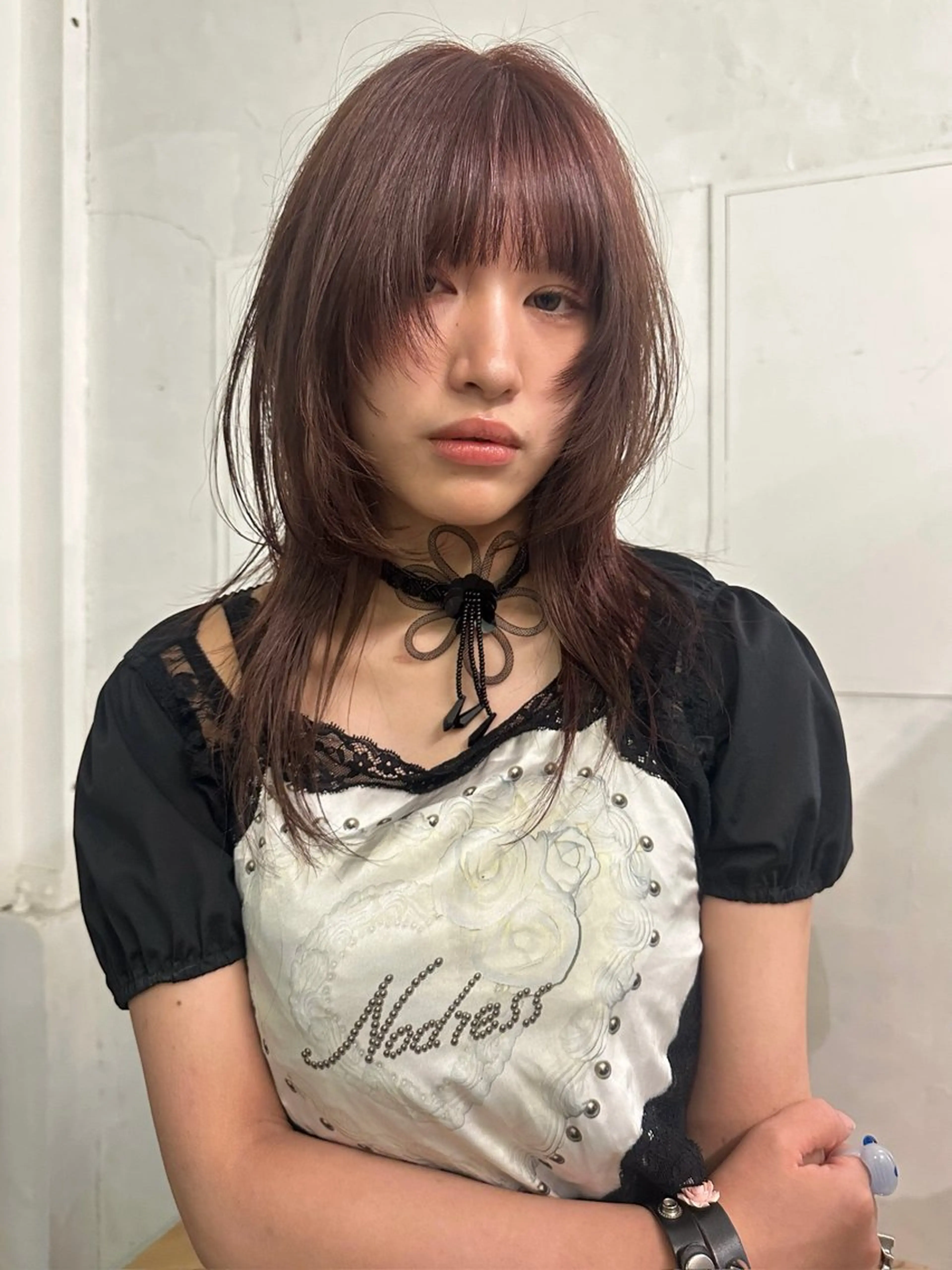 セミロング ヘアカラー トリートメント ヘッドスパ ヘアセット 田中 瑠愛のヘアスタイル