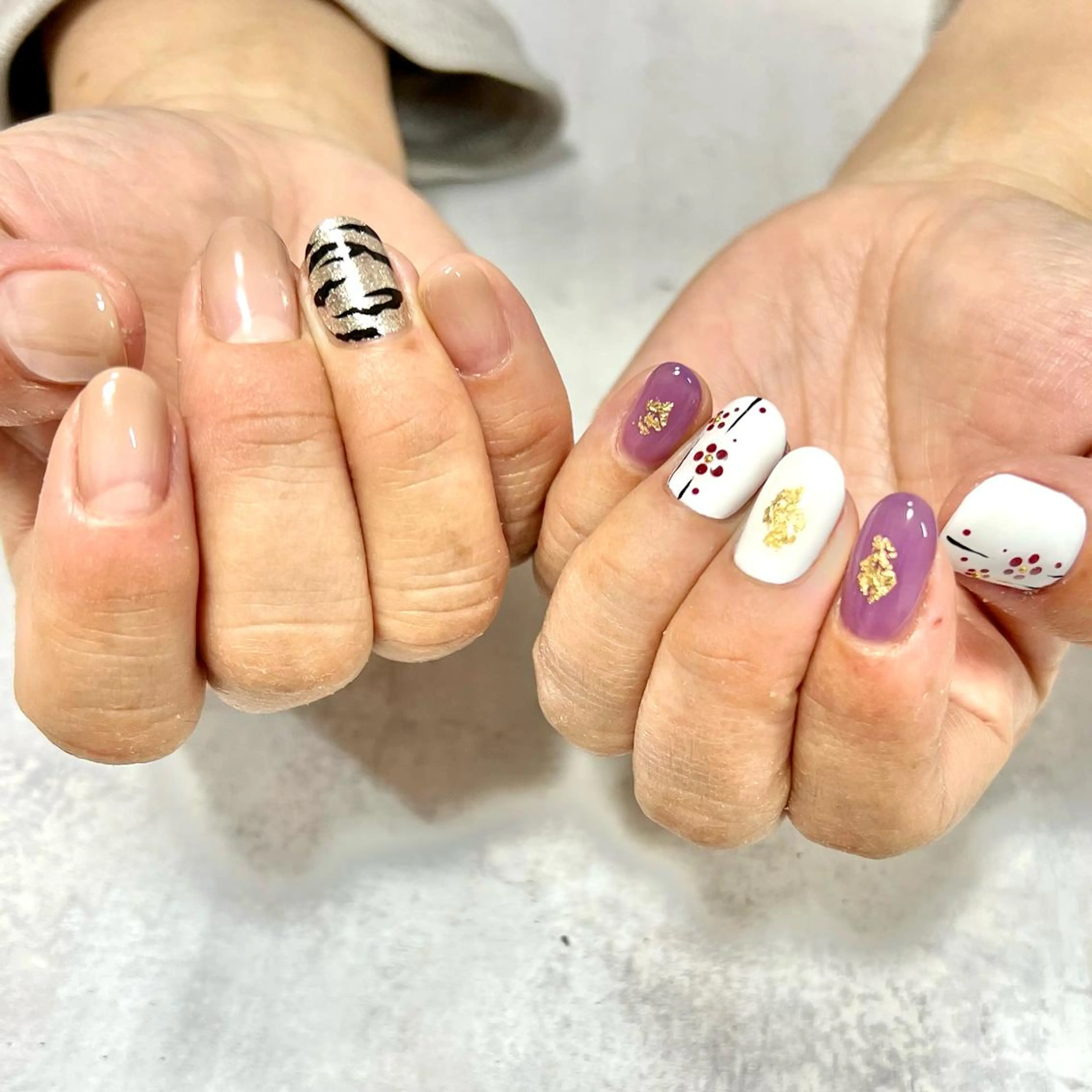 ネイル アートネイル フラワーネイル 冬ネイル ステラ marikominoのネイルデザイン