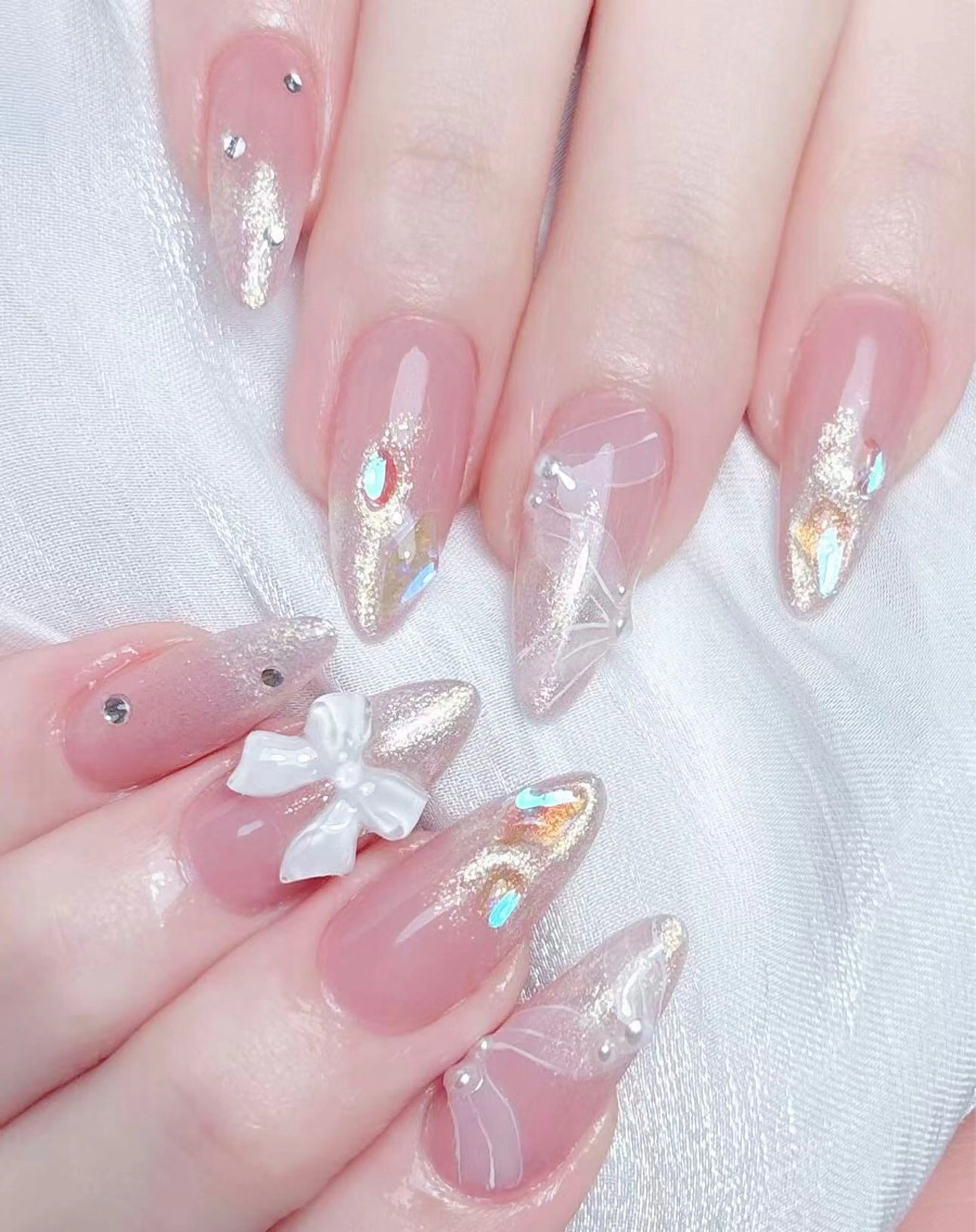 ネイル ハンドネイル Aura  Nail 長さだし/パラジェルのネイルデザイン