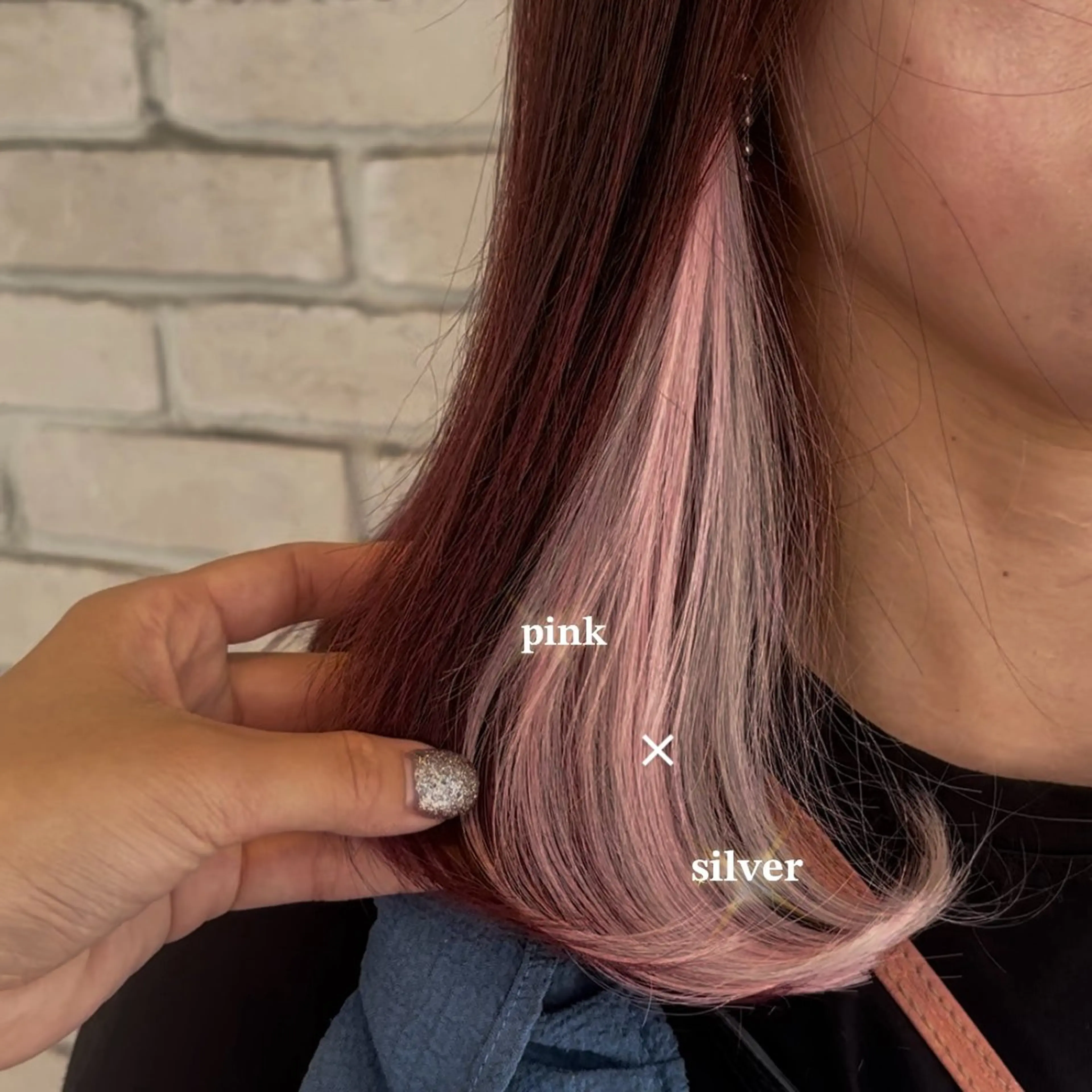 ミディアム エクステ/ハイライト エクステ/なつみのヘアスタイル