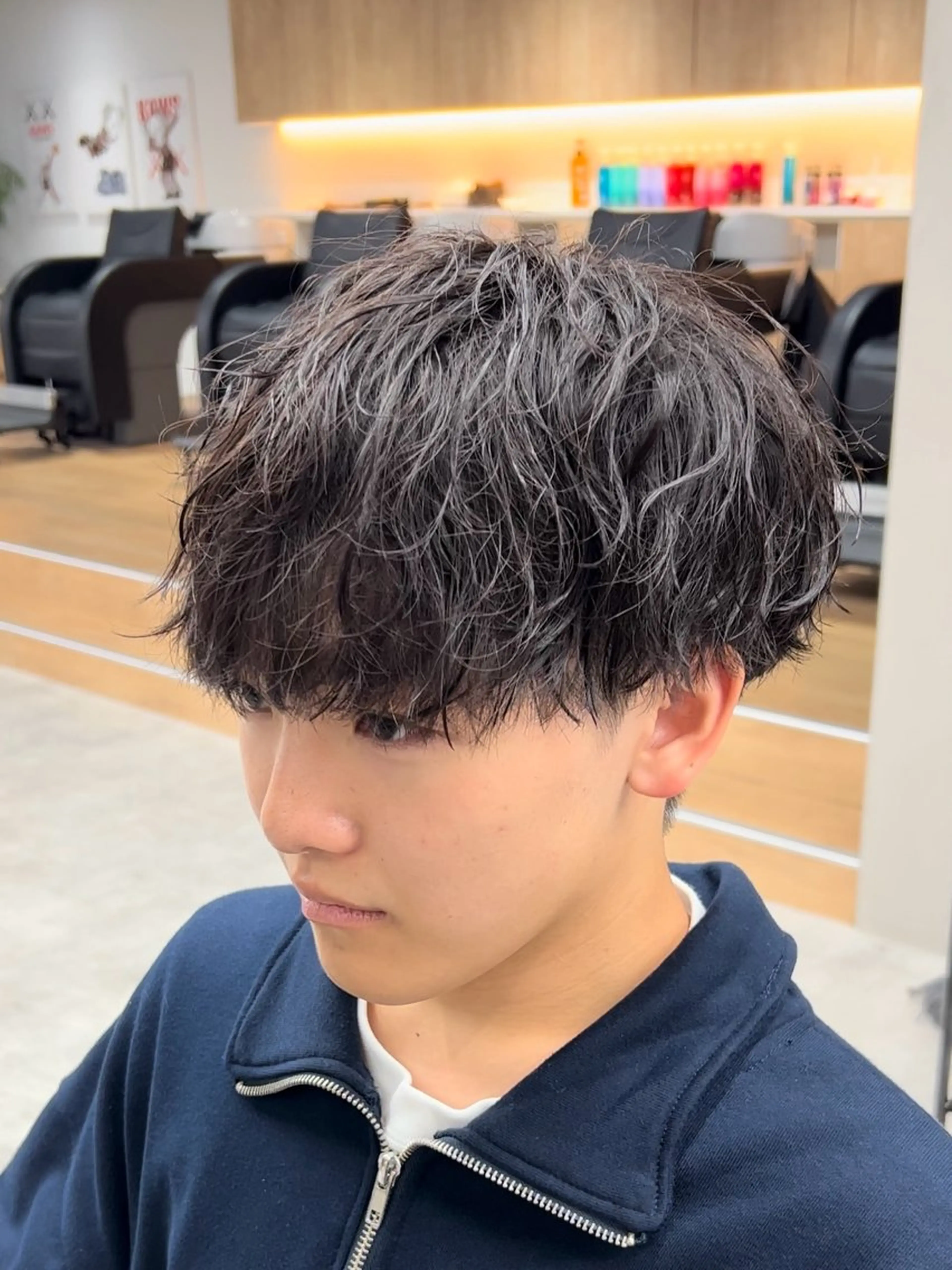 ショート パーマ メンズ メンズパーマ ツイストスパイラルパーマ スパイラルパーマ カット パーマ メンズパーマ/ 新潟駅/佐藤裕のヘアスタイル