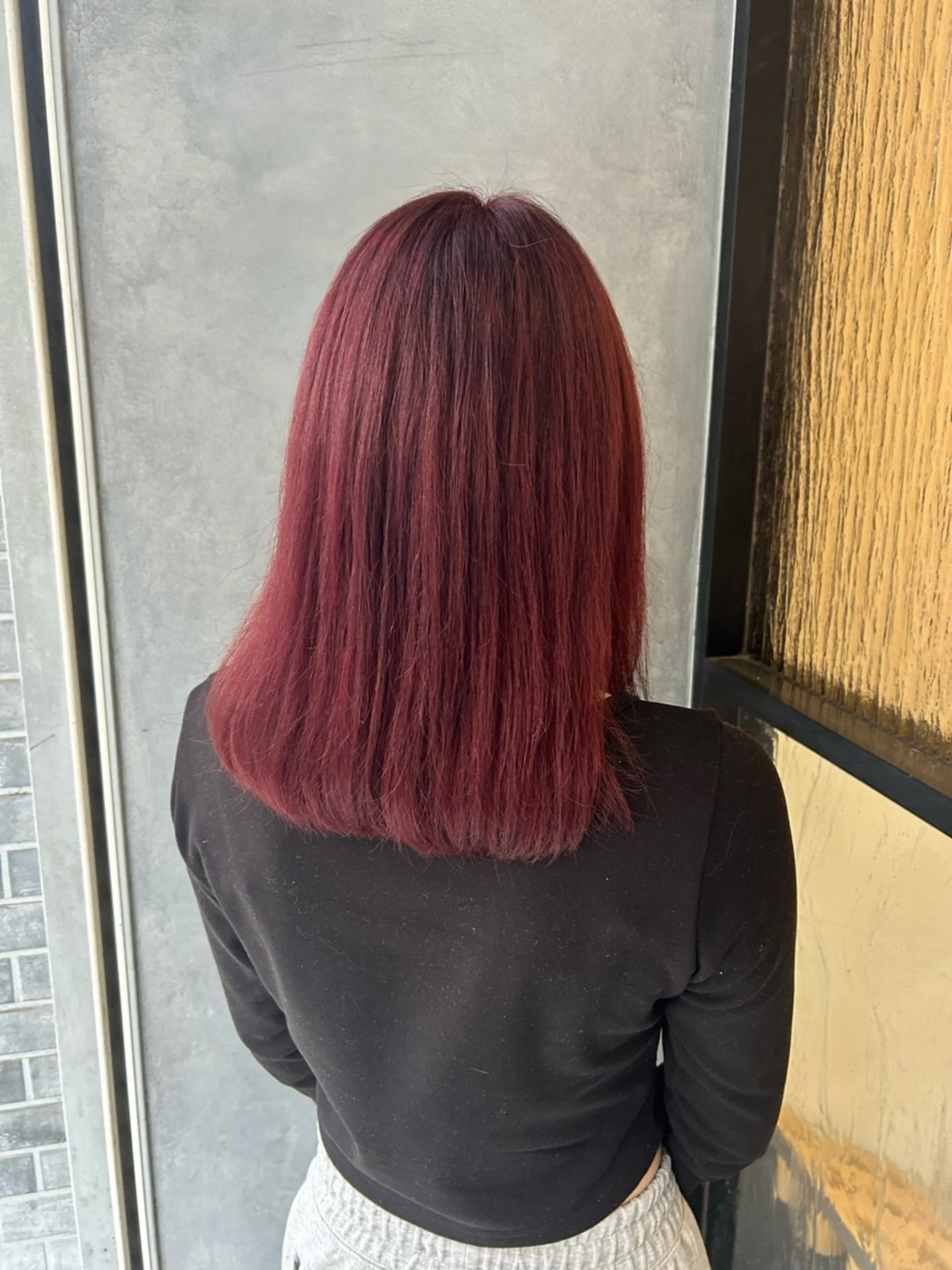 ミディアム ヘアカラー たけだ ゆうほのヘアスタイル