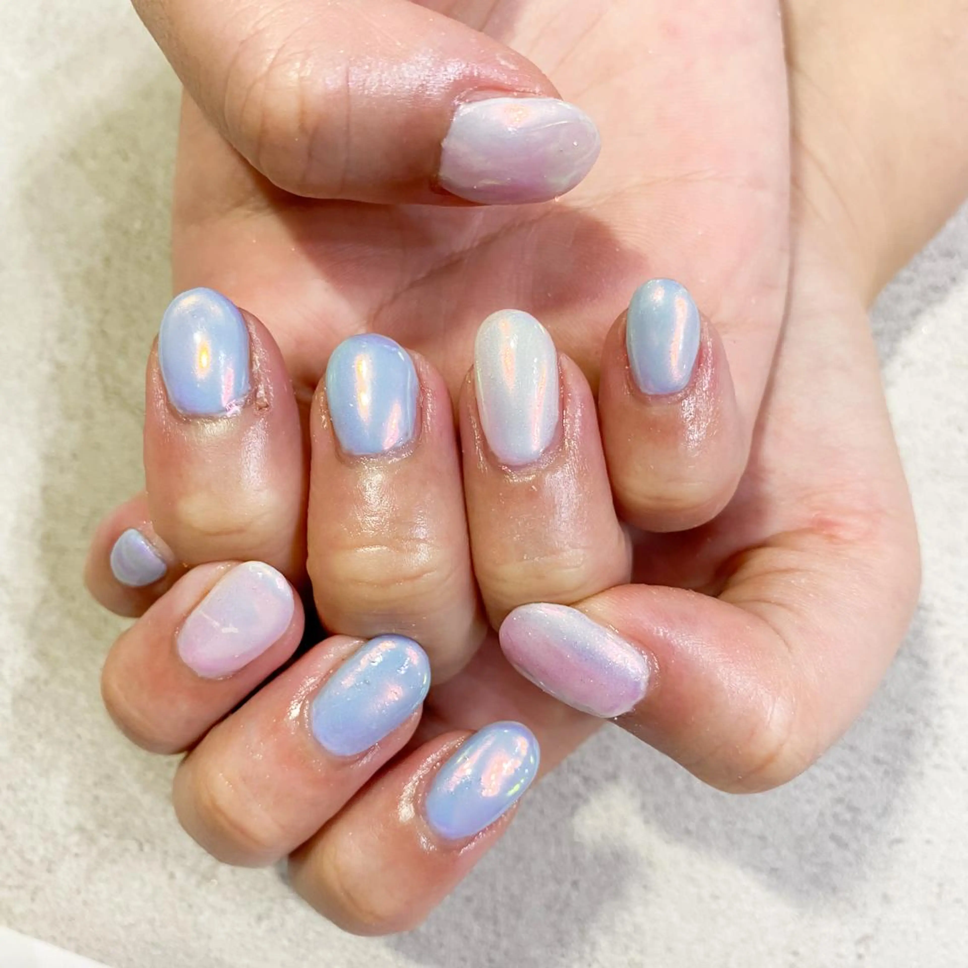 ネイル ゴテゴテ💙ワンホン リオナのネイルデザイン