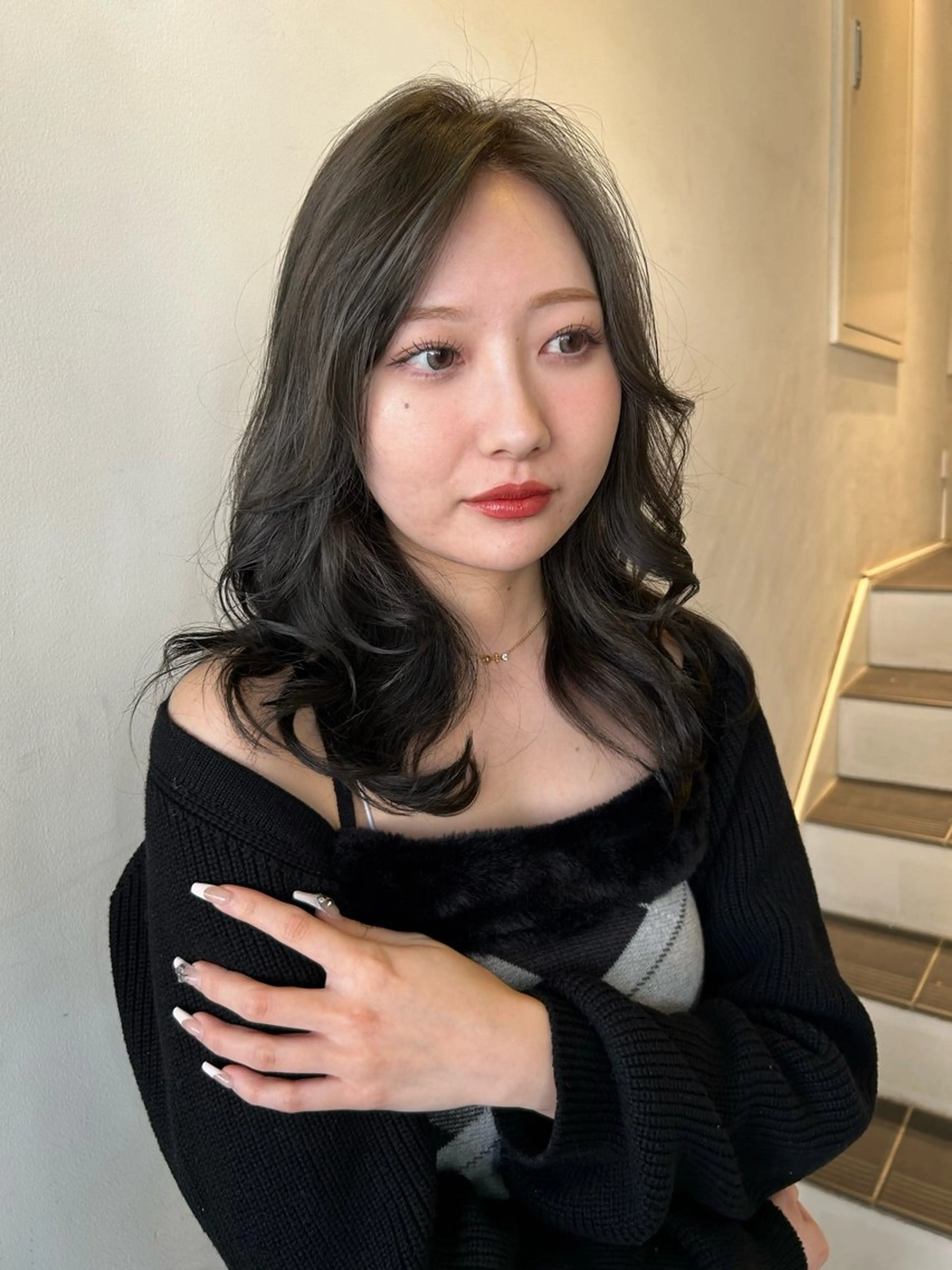 ミディアム 高山沙来/ストレート パーマ特化/縮毛矯正のヘアスタイル