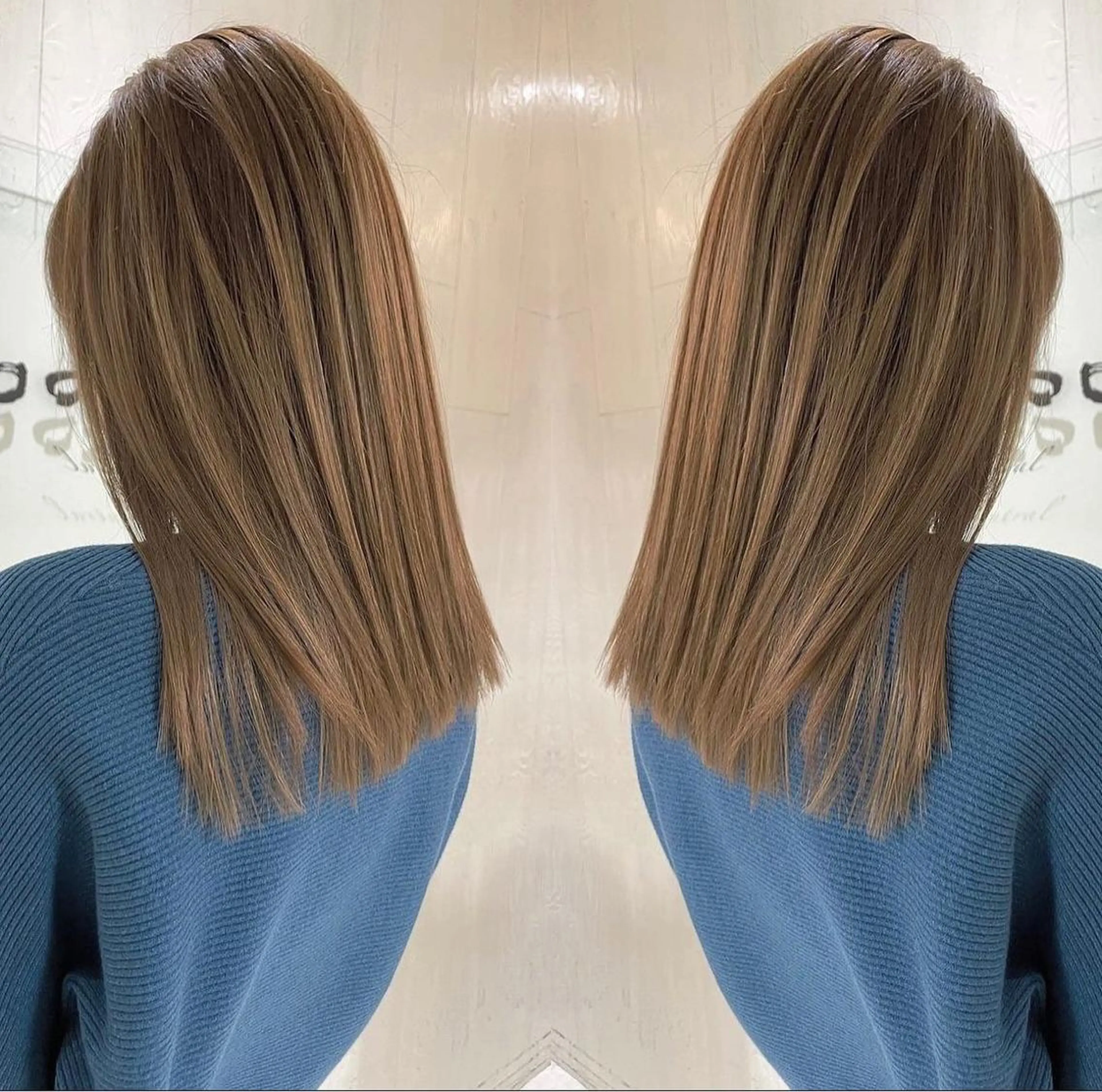 ミディアム カラー アッシュ ベージュカラー 外国人風カラー レイヤーカット ヘアカラー トリートメント 河合秀明/ショート /ボブ/レイヤーのヘアスタイル