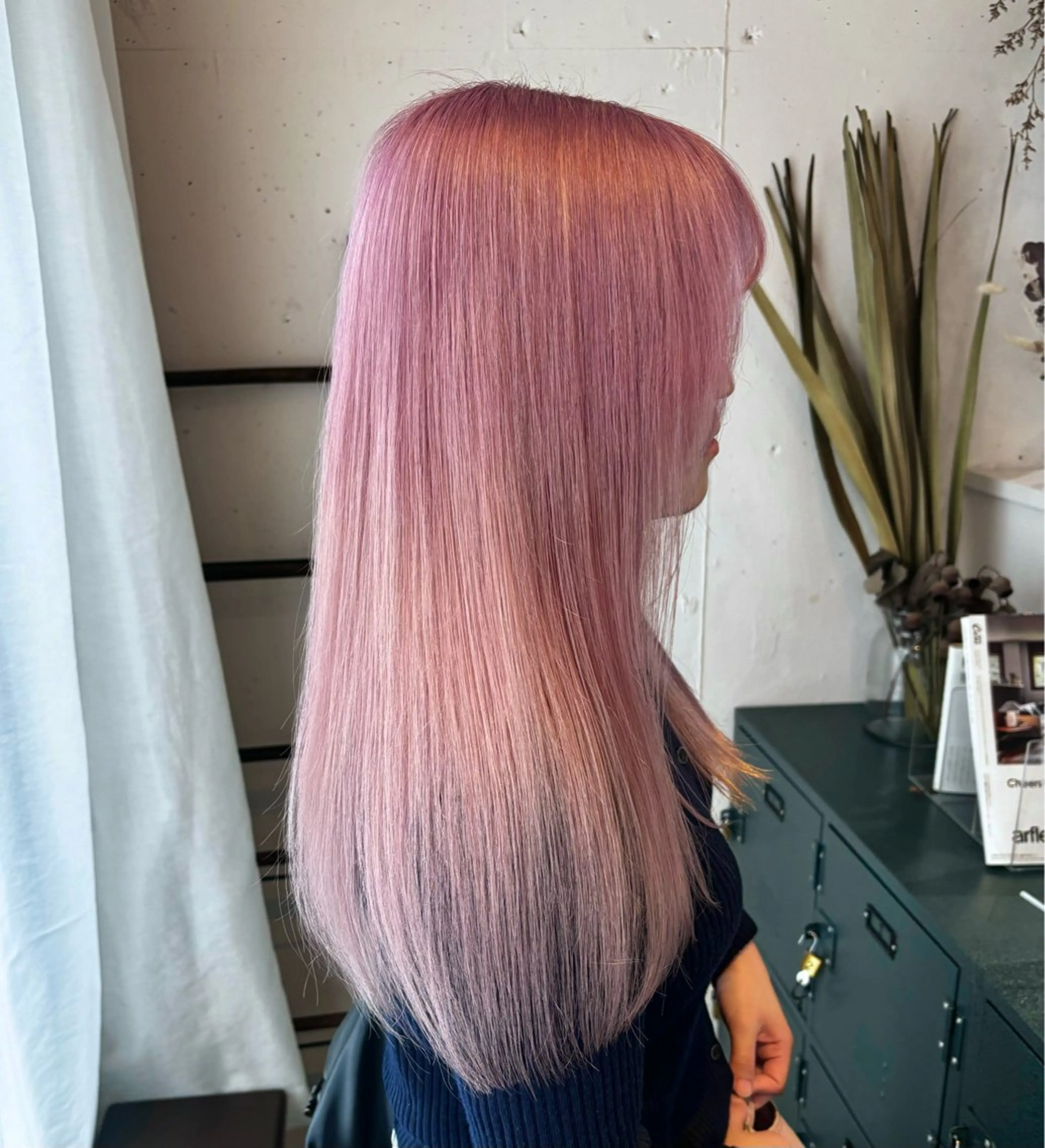 ロング カラー ブロンド ピンクカラー ヘアカラー 🍒サクラ🍒 /透明感カラー/艶髪のヘアスタイル