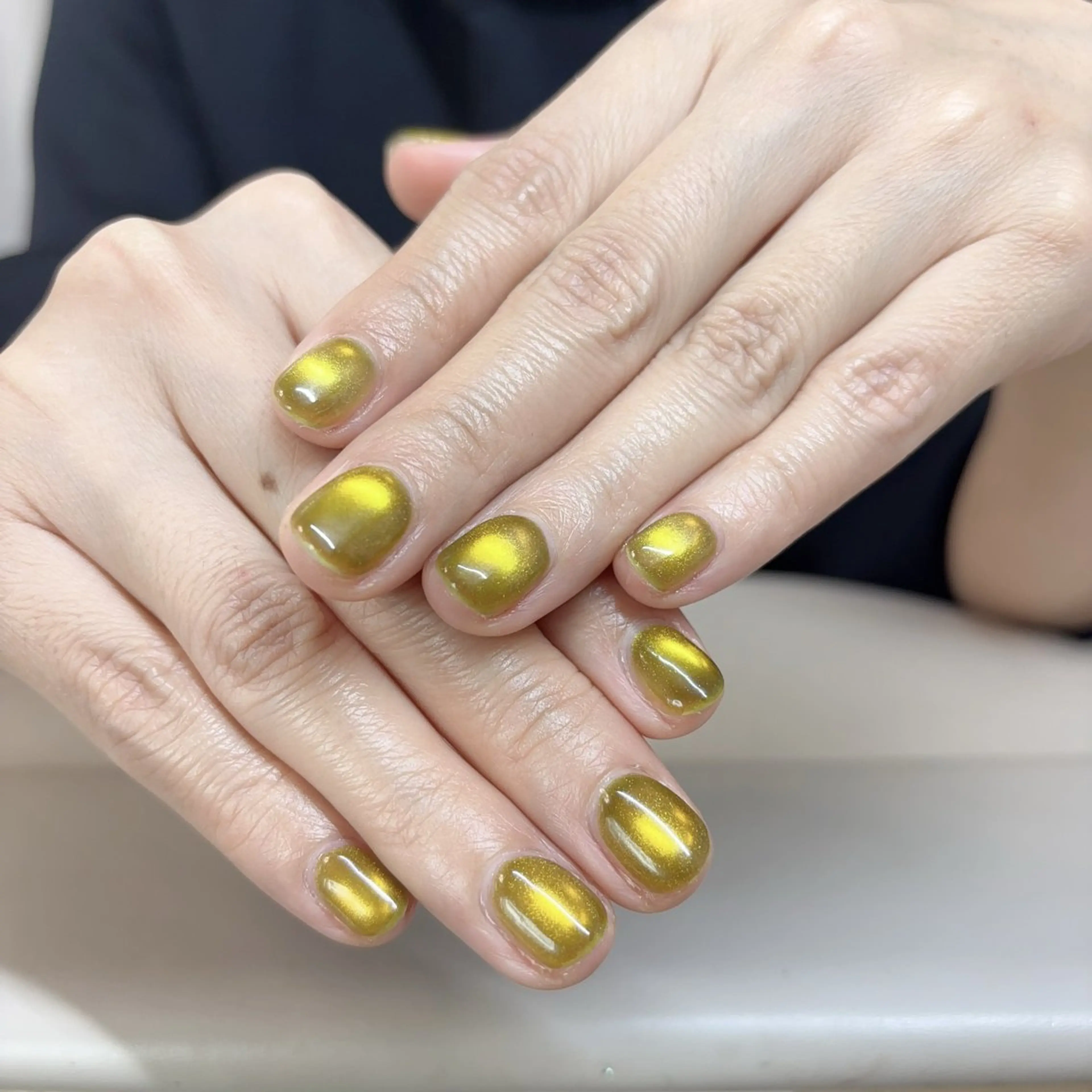 ネイル 成人式 フレンチネイル ジェルネイル グラデーション マグネットネイル ハンドネイル ハンドケア Rika  nail cocoのネイルデザイン