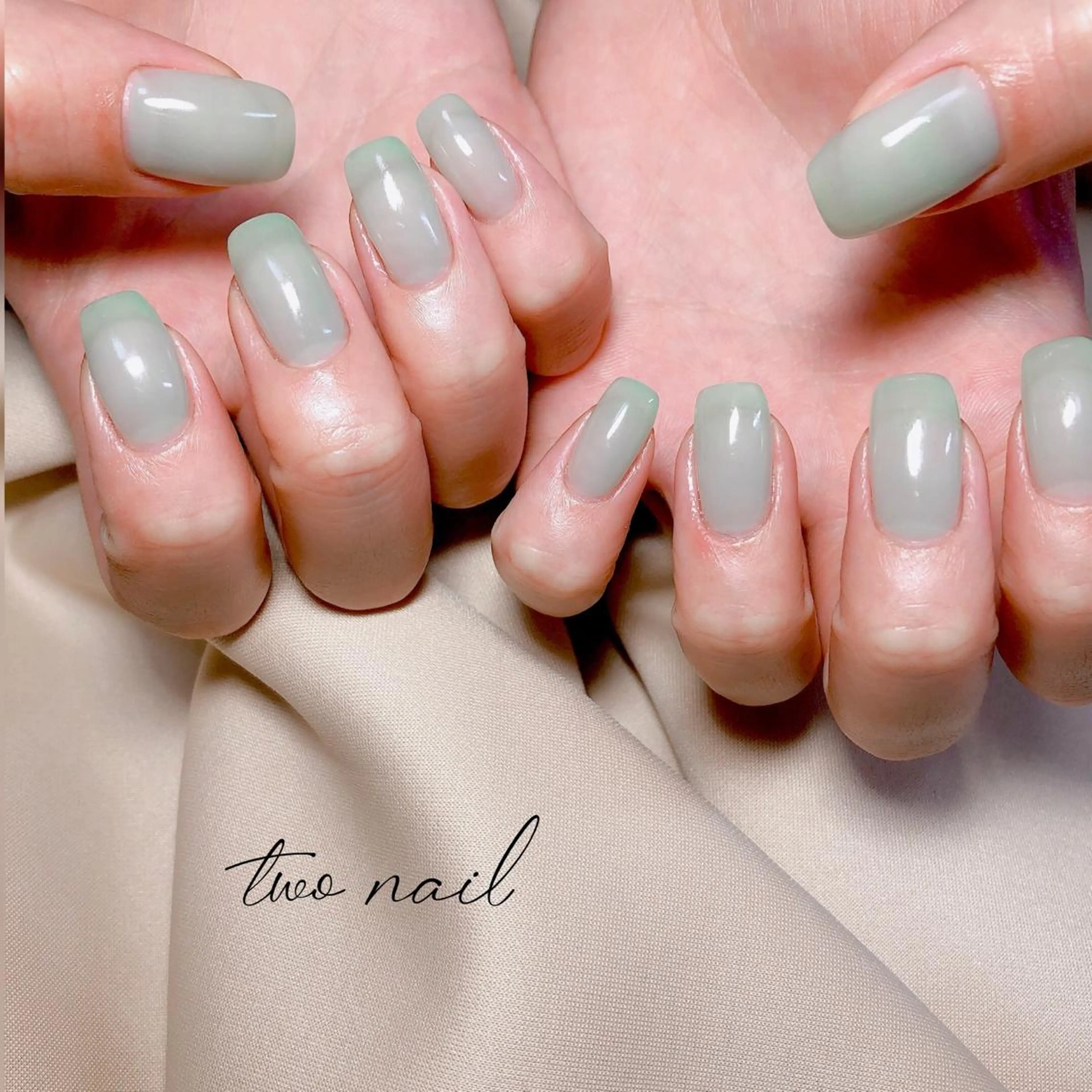 ネイル アートネイル フットネイル ハート ニュアンスネイル ホワイト ハンドネイル two nailのネイルデザイン