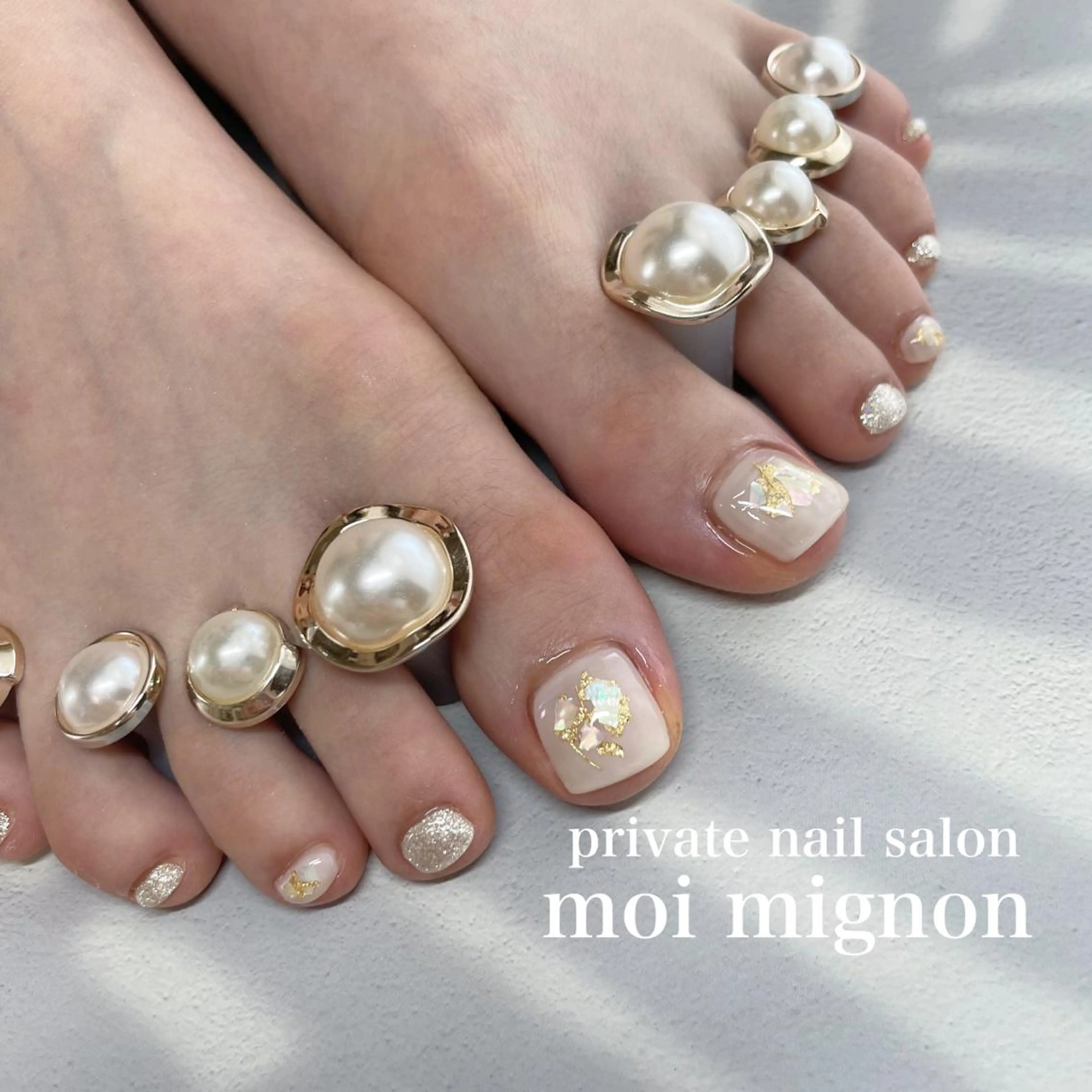 ネイル フットネイル ホワイト フットネイル nailist Aki♡のネイルデザイン