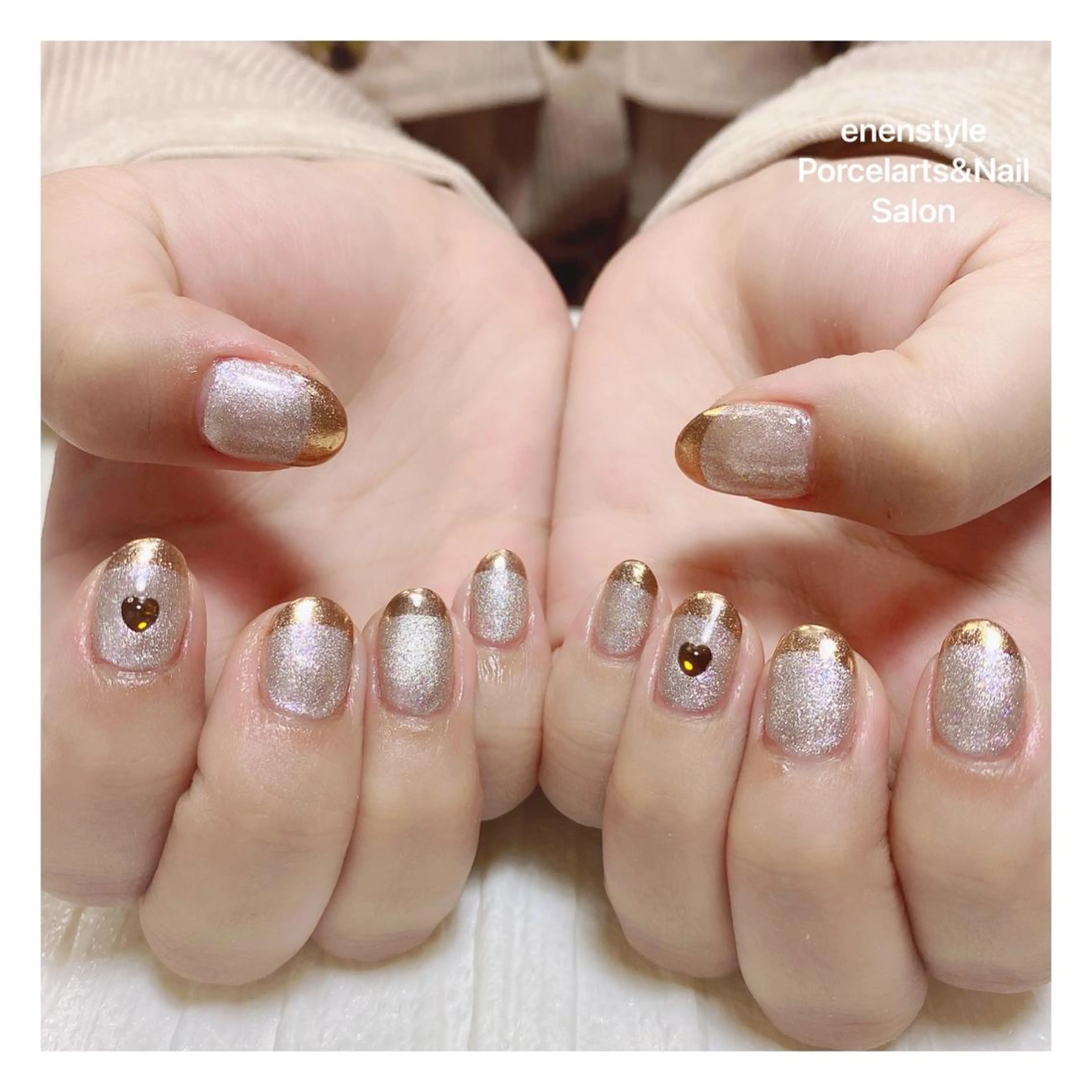 ミディアム ネイル ハンドネイル 👑enen style👑のネイルデザイン