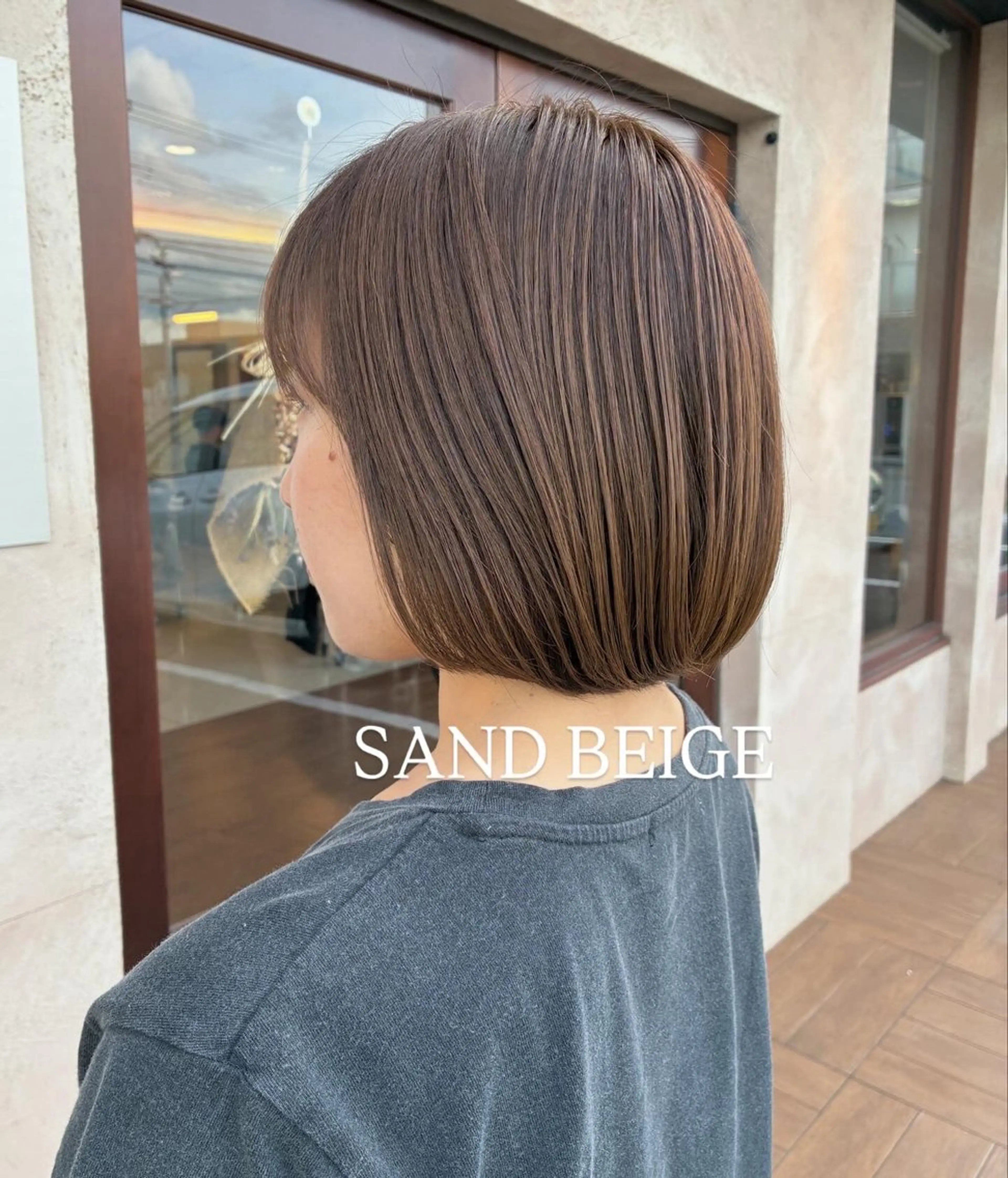 ショート ボブ 外ハネヘア カット ヘアカラー カワシマ セイカのヘアスタイル