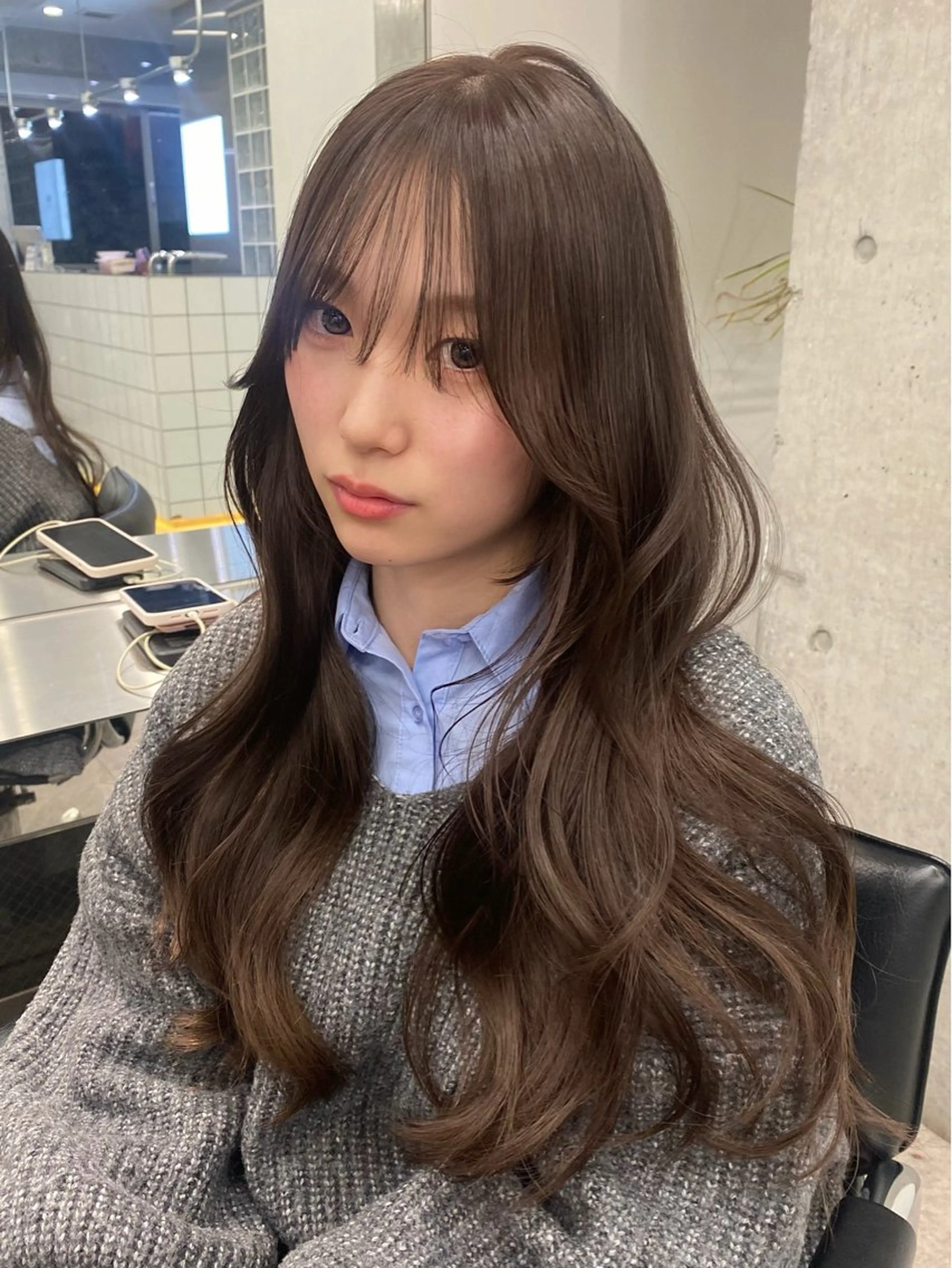 ロング カラー 透明感カラー 福田 花音のヘアスタイル