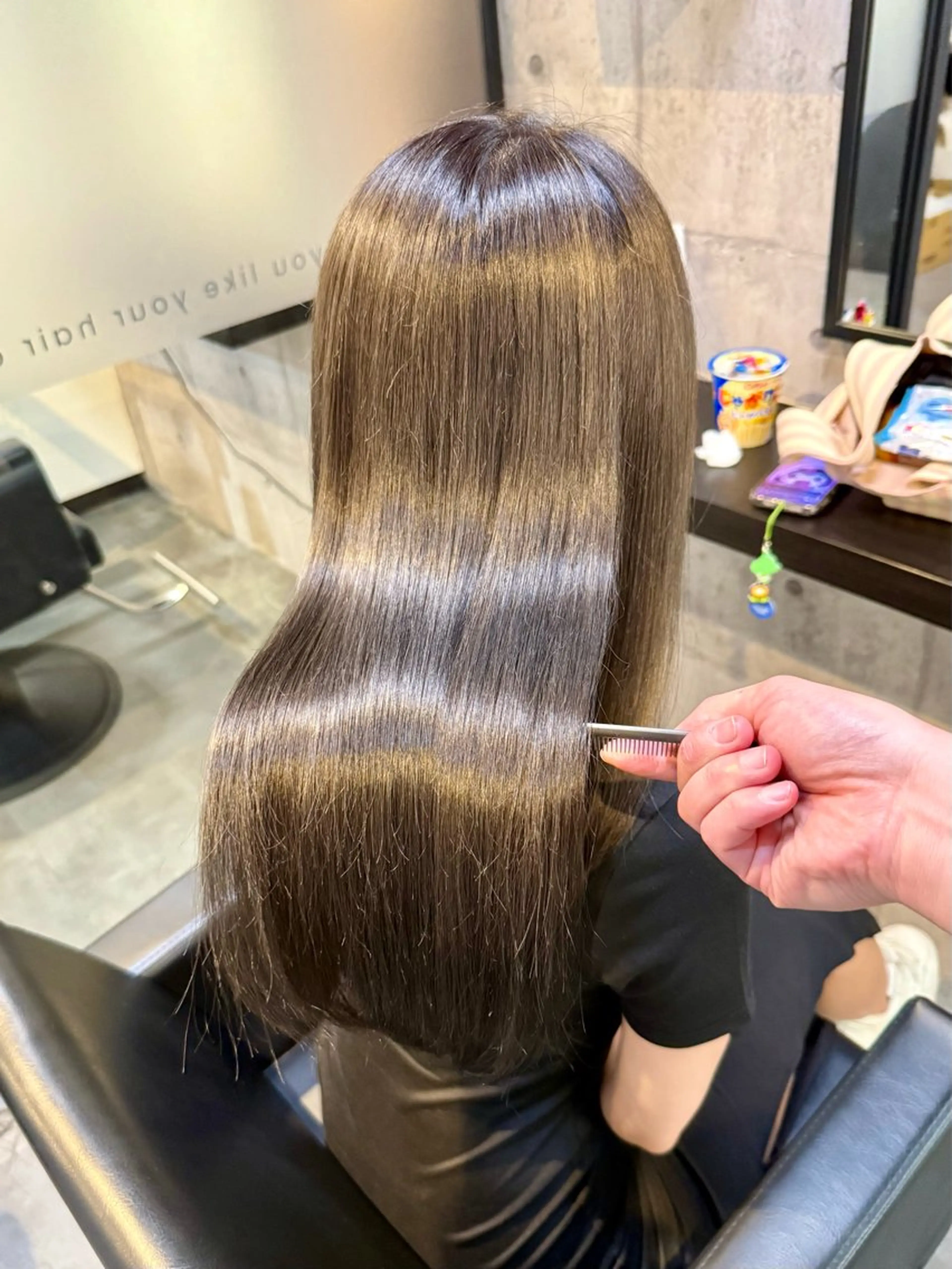 ロング 髪質改善 トリートメント カット ヘアカラー トリートメント 👑髪質改善カラー 中垣斗希のヘアスタイル