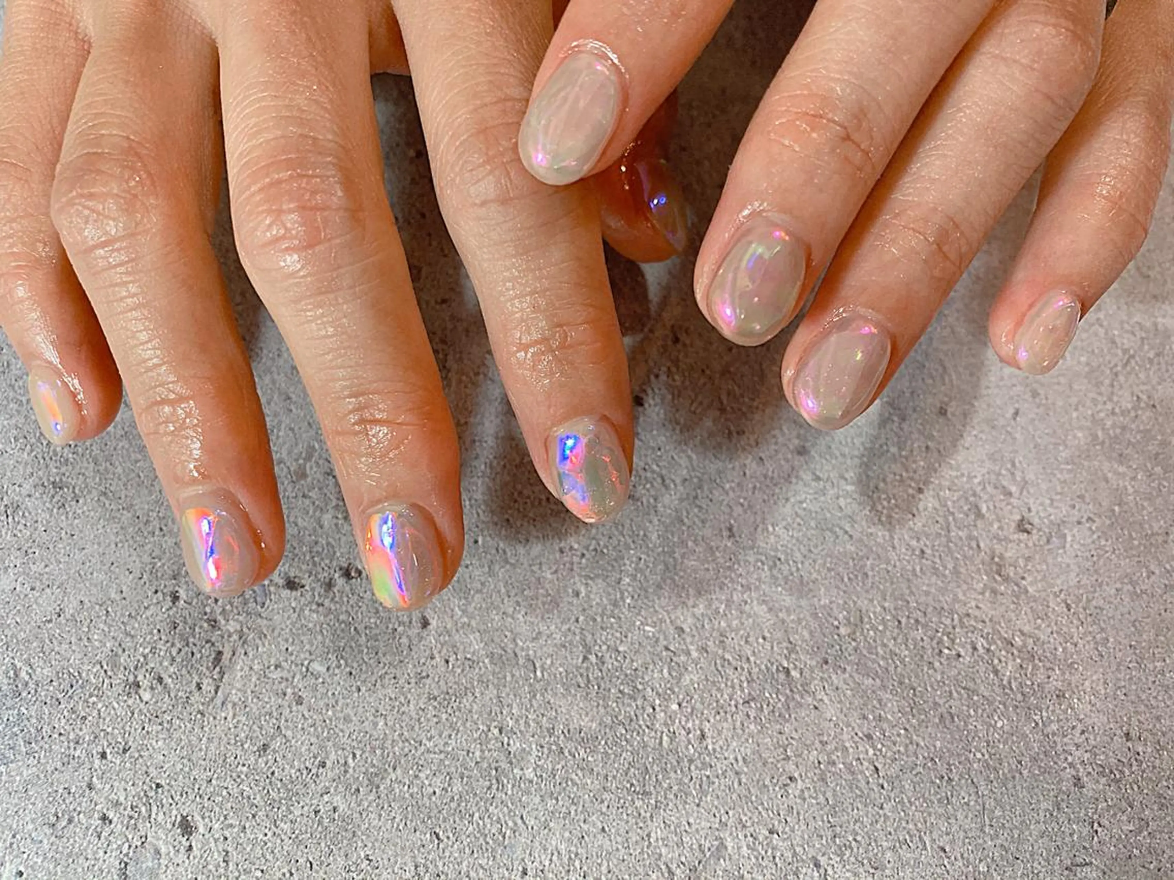 ショート カラー ネイル マツエク・マツパ illum hicariのネイルデザイン