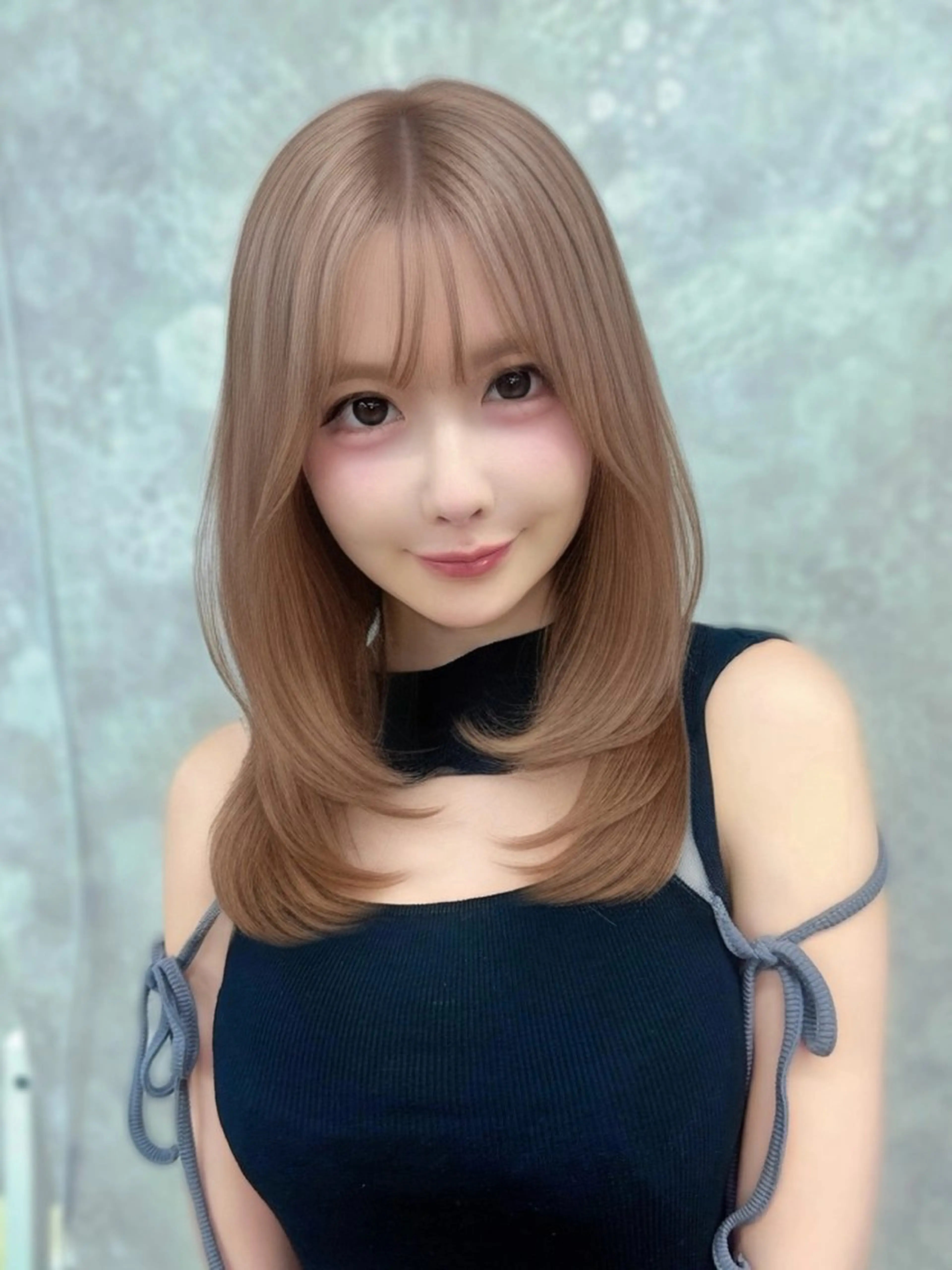 セミロング カラー カット ヘアカラー ダブルカラー特化💍 tiam💍韓国ヘアのヘアスタイル