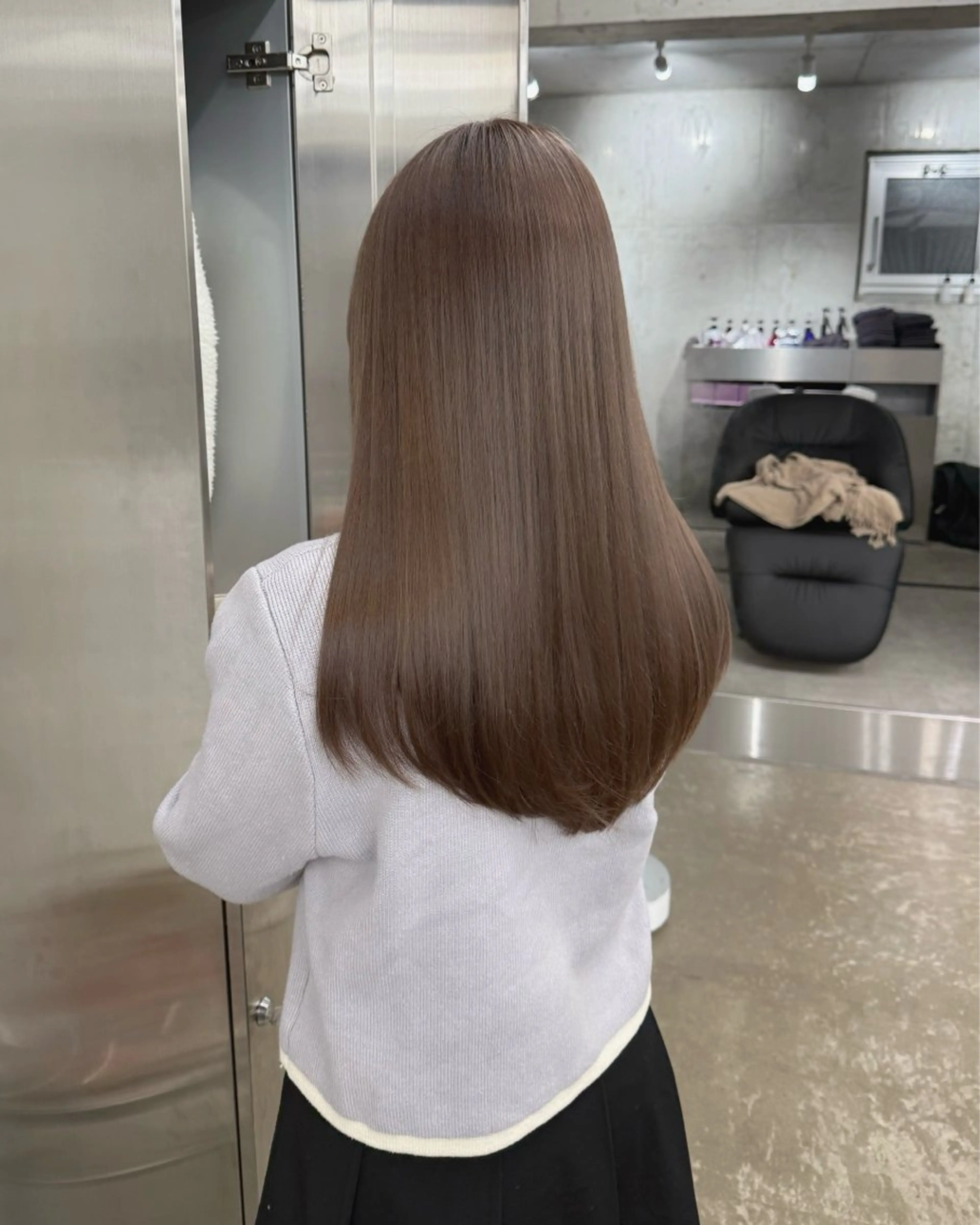 セミロング カラー ベージュカラー ブラウンカラー ブラウンベージュ カット ヘアカラー トリートメント 高橋大樹/グレージュ 透明感/髪質改善のヘアスタイル