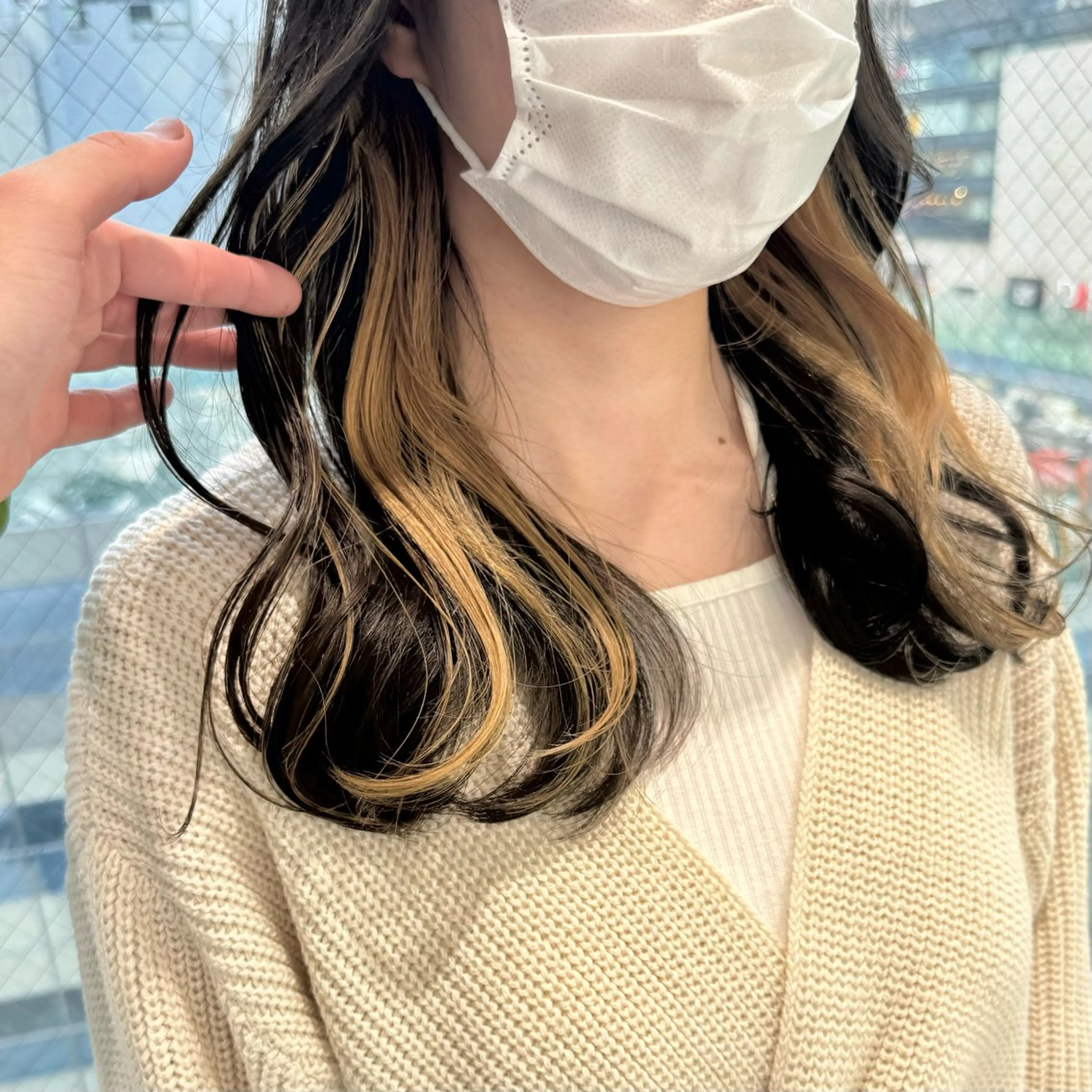 セミロング カラー ヘアカラー トリートメント ヘッドスパ ヘアセット 韓国スタイル🇰🇷 トレンドレイヤー🪡のヘアスタイル