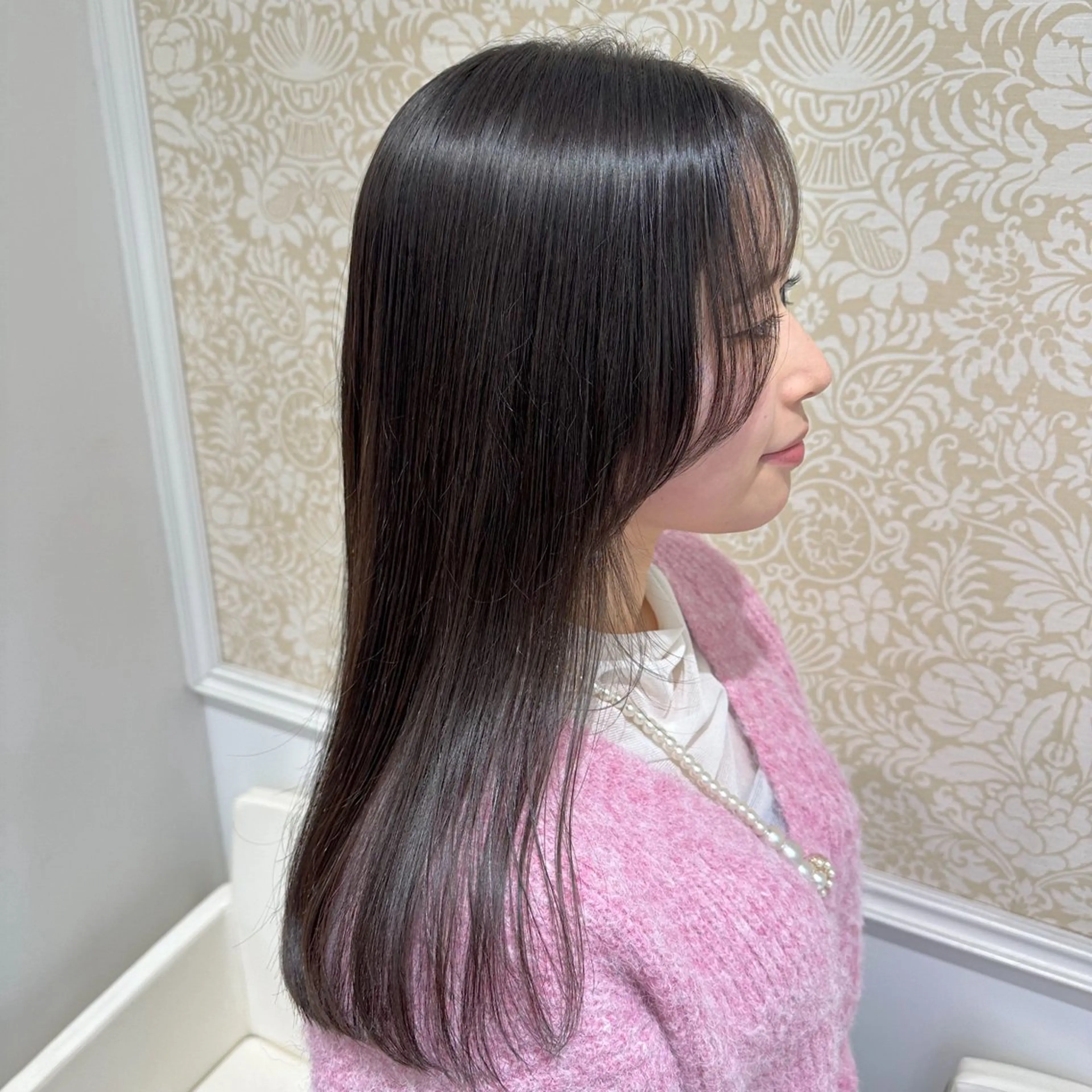 ロング パーマ 髪質改善カラー💎 オオネヨシナリのヘアスタイル