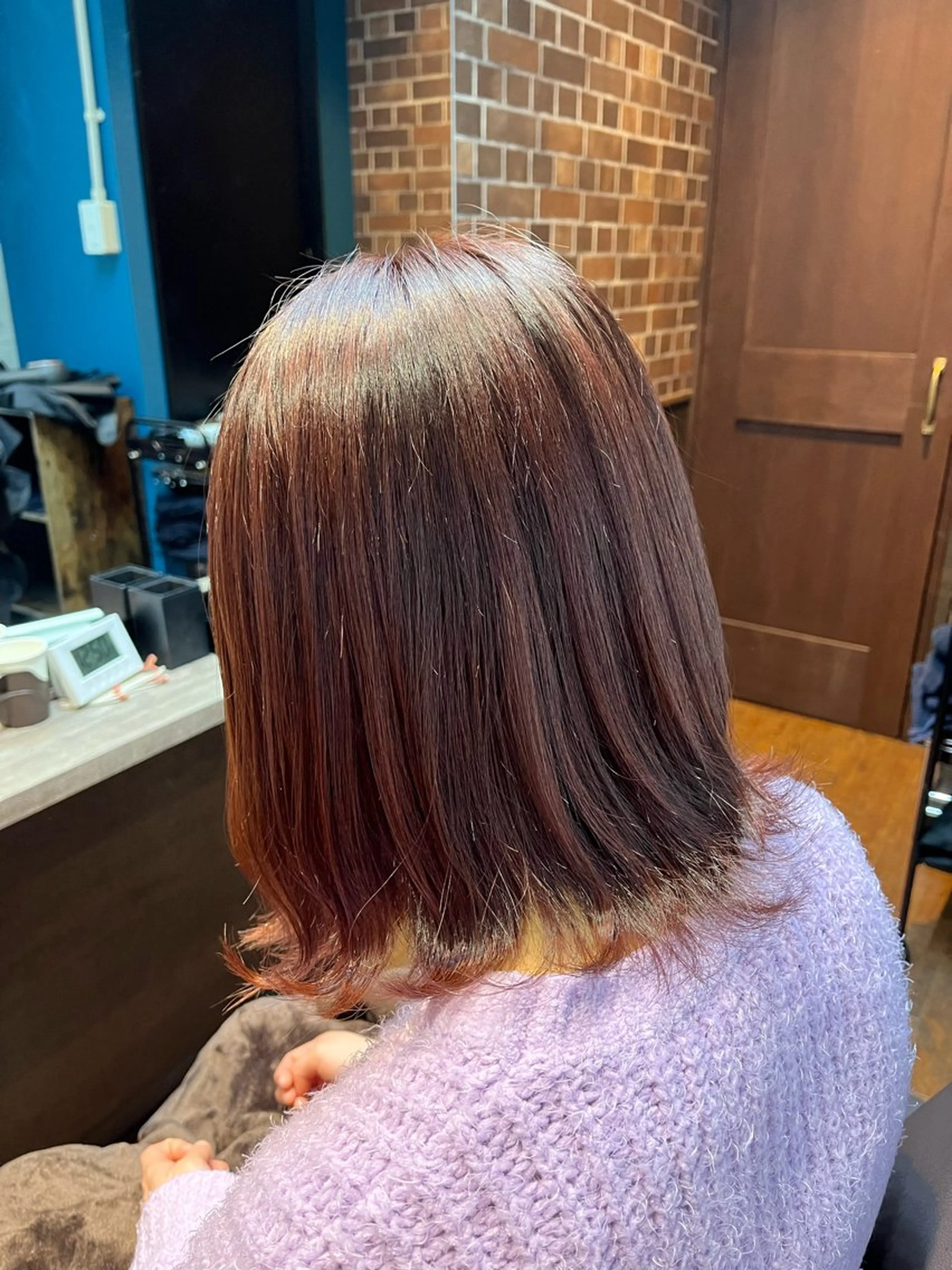 ミディアム mayuki /暖色/艶カラーのヘアスタイル